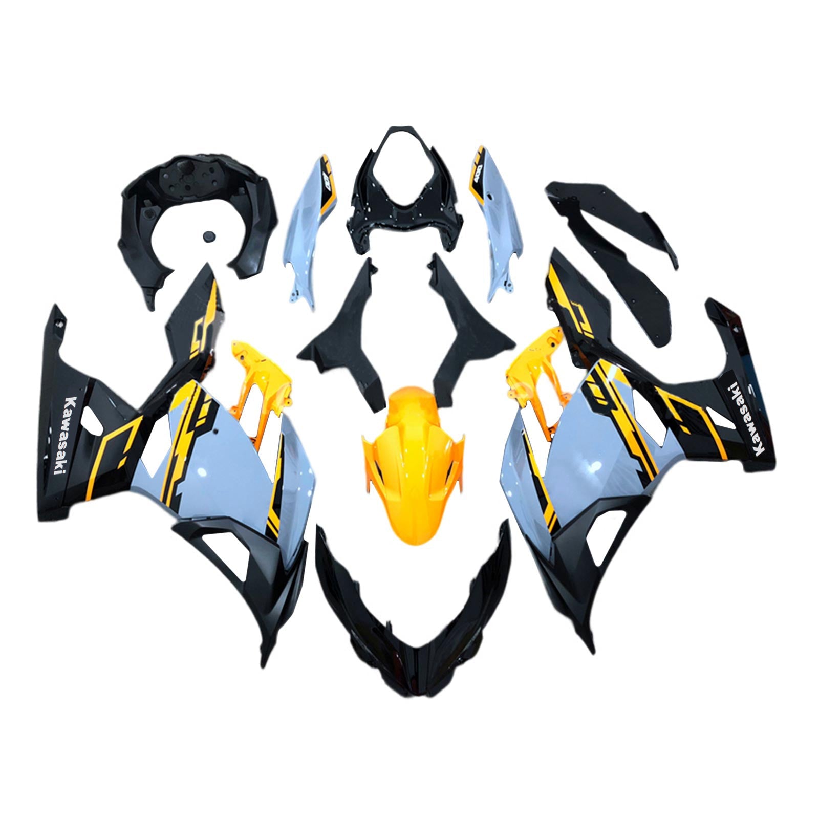 Amotopart kawasaki ex400 ninja400 2018-2023 komplet poštenosti corrier plastični abs