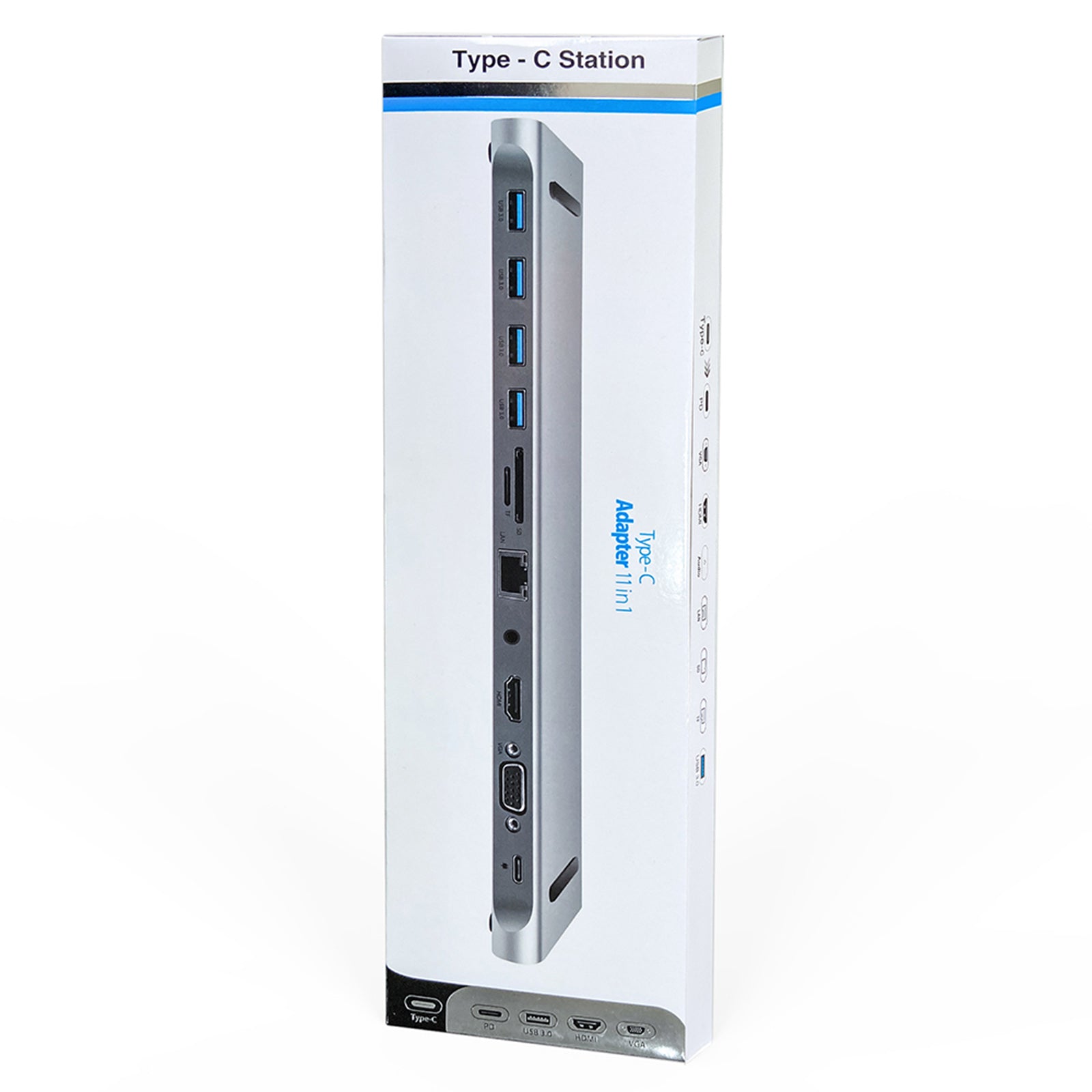 Adaptateur 11 en 1 USB C vers HD PD 100W pour MacBook iPad Pro 11 12.9 iPad