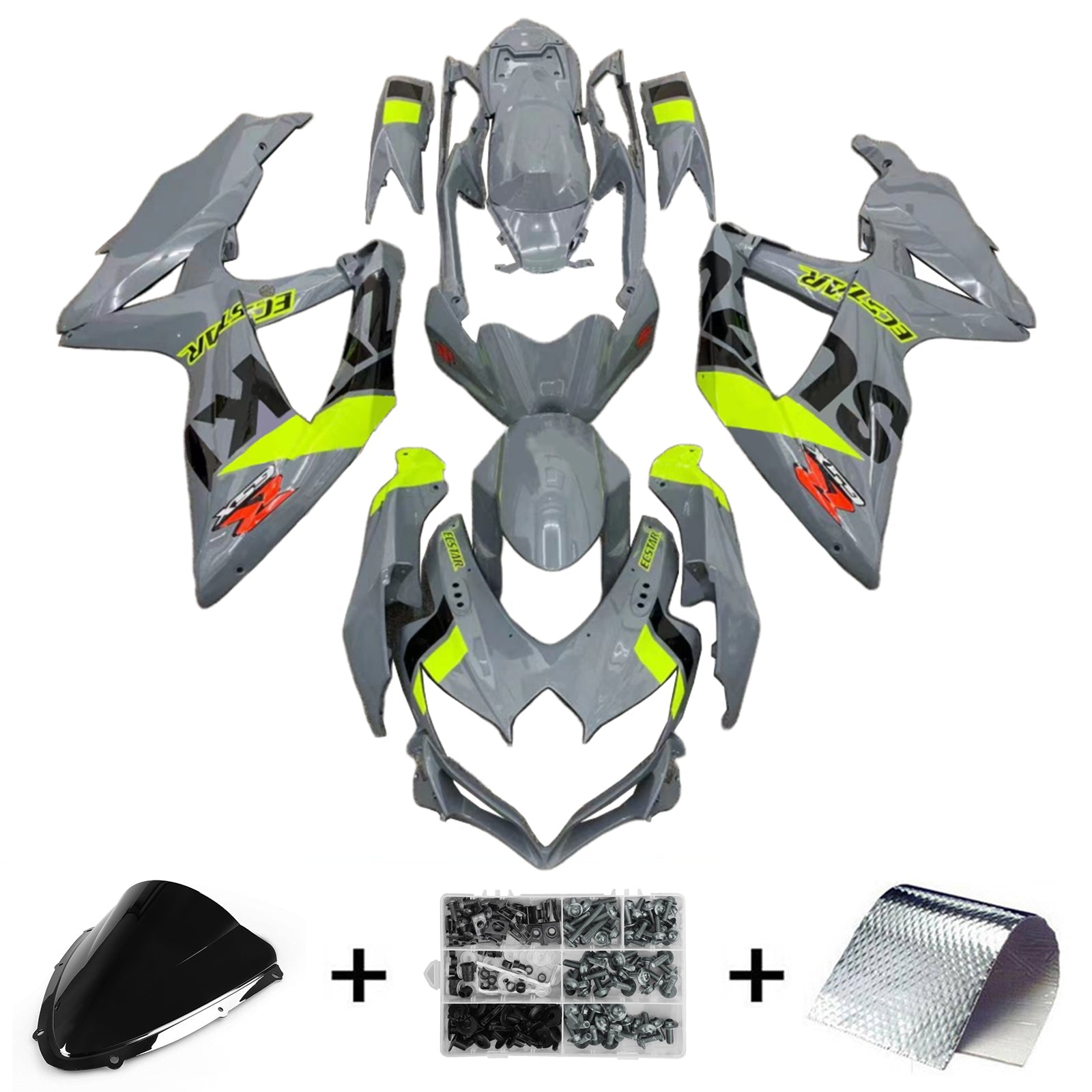 Amotopart Suzuki GSXR 600/750 2008-2010 K8 Kit Carrosserie Plastic Abs