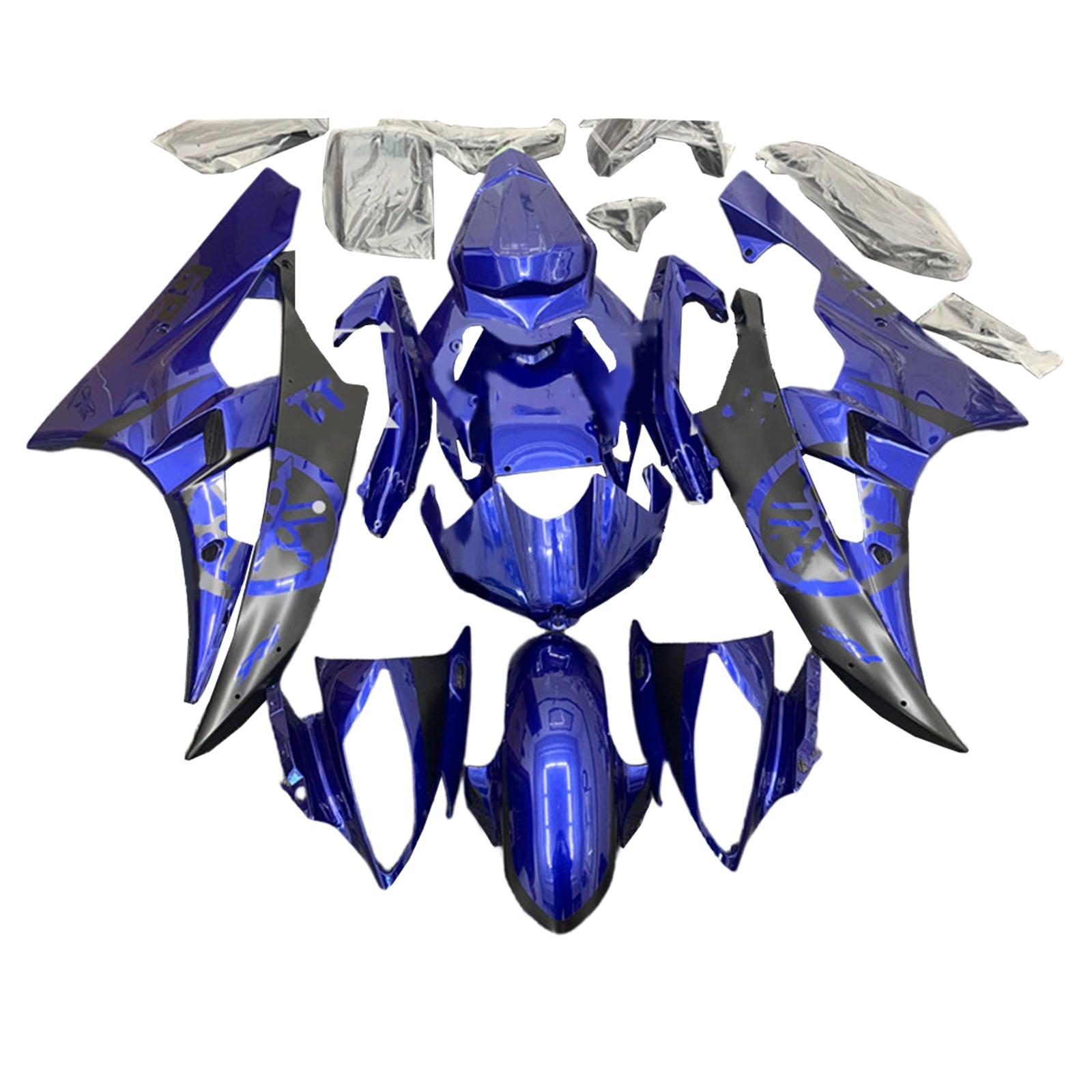 Amotopart Yamaha YZF 600 R6 2006-2007 Kit Carénage Carrosserie Plastique ABS