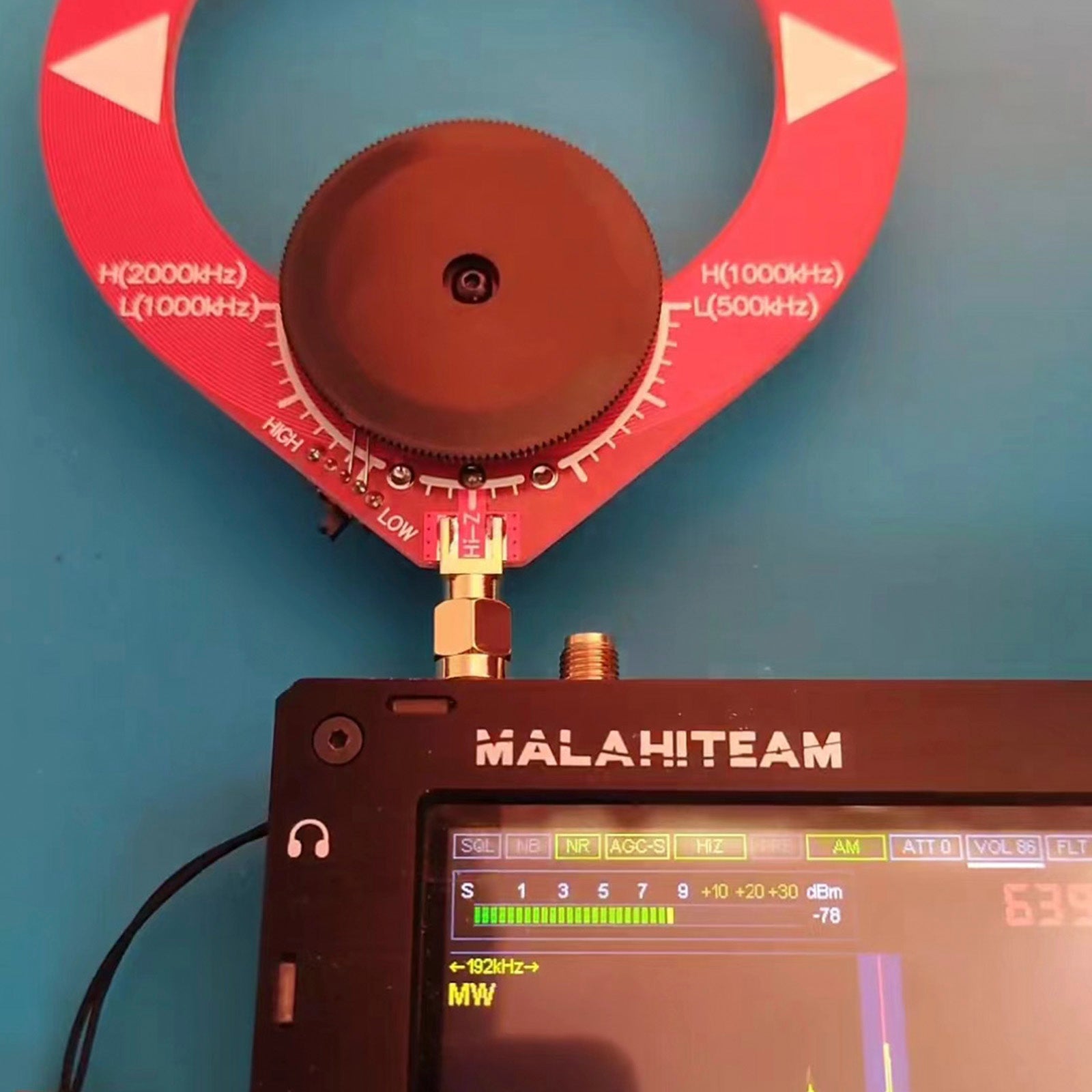 Antenna mini loop Red Donut AM MW a onde medie per Malahiteam DSP DSP2