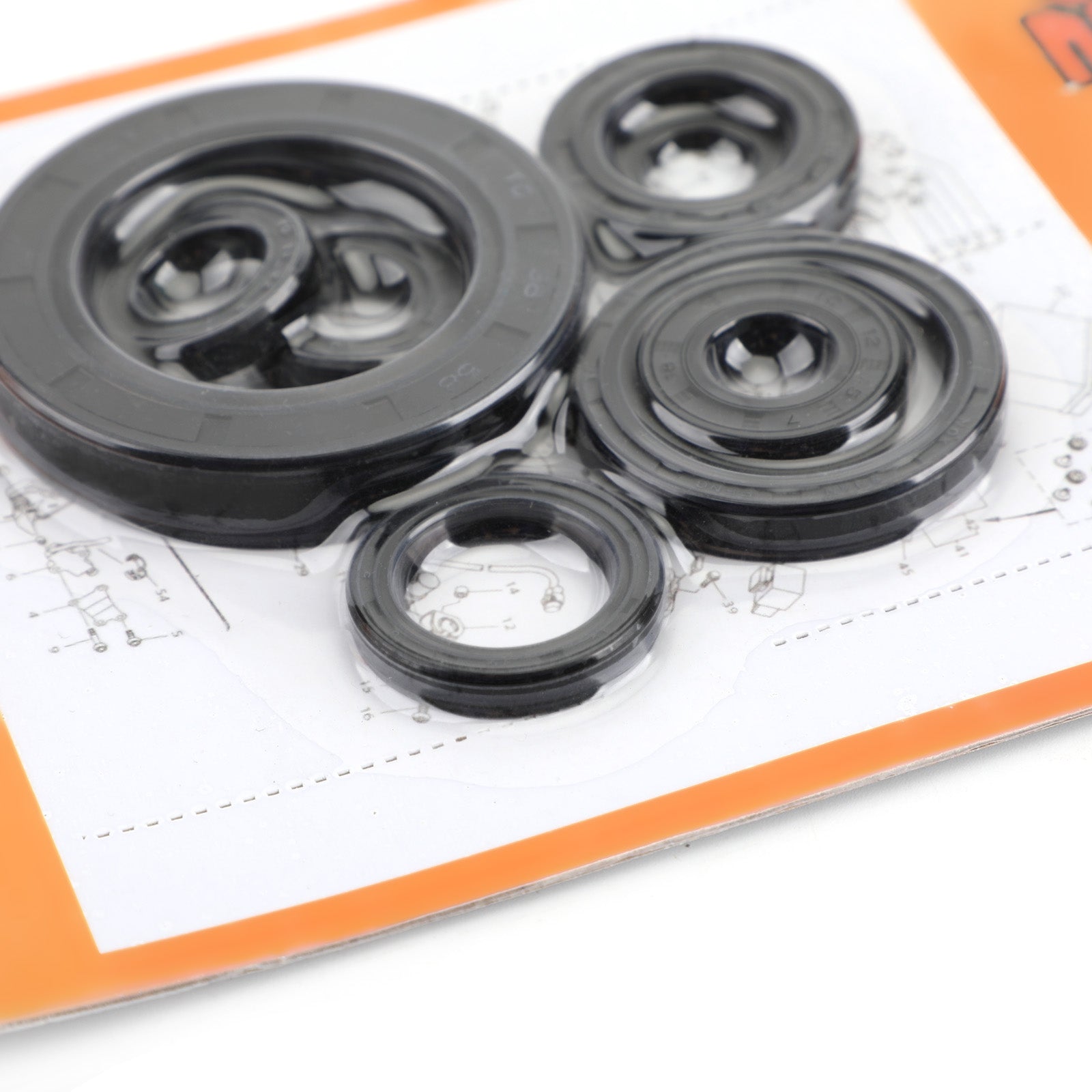 Kit completo paraolio motore - 8 pezzi per Honda CR250R 88-91 CR500R 89-01 CR-250R generico