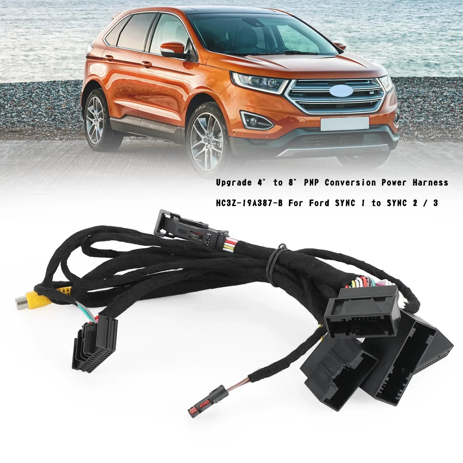 2013-2017 Ford Fusion (climatisation automatique d'usine) 4" à 8" PNP Conversion Power Harness HC3Z-19A387-B