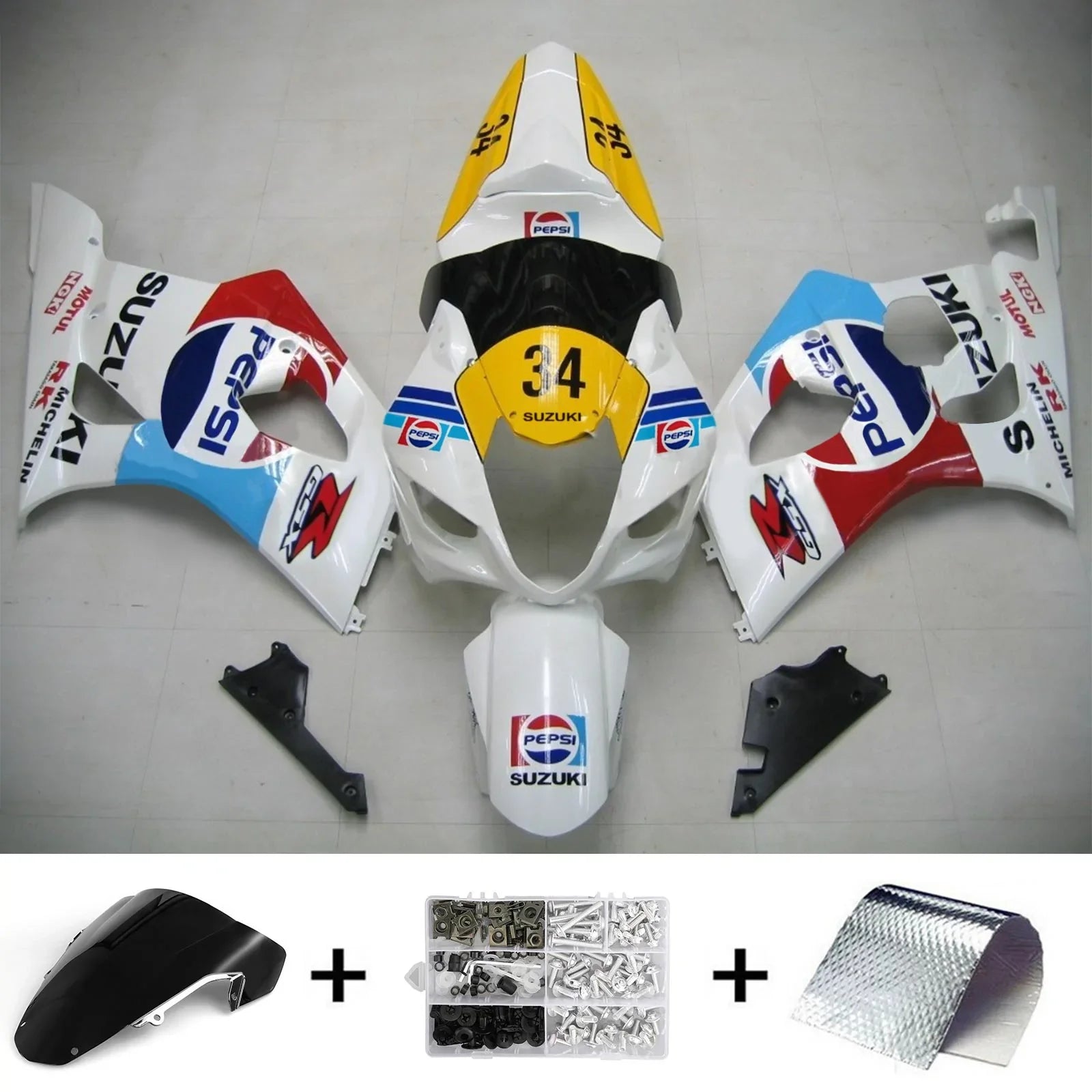 Amotopart Suzuki GSXR1000 2003-2004 K3 Fairing Kit
