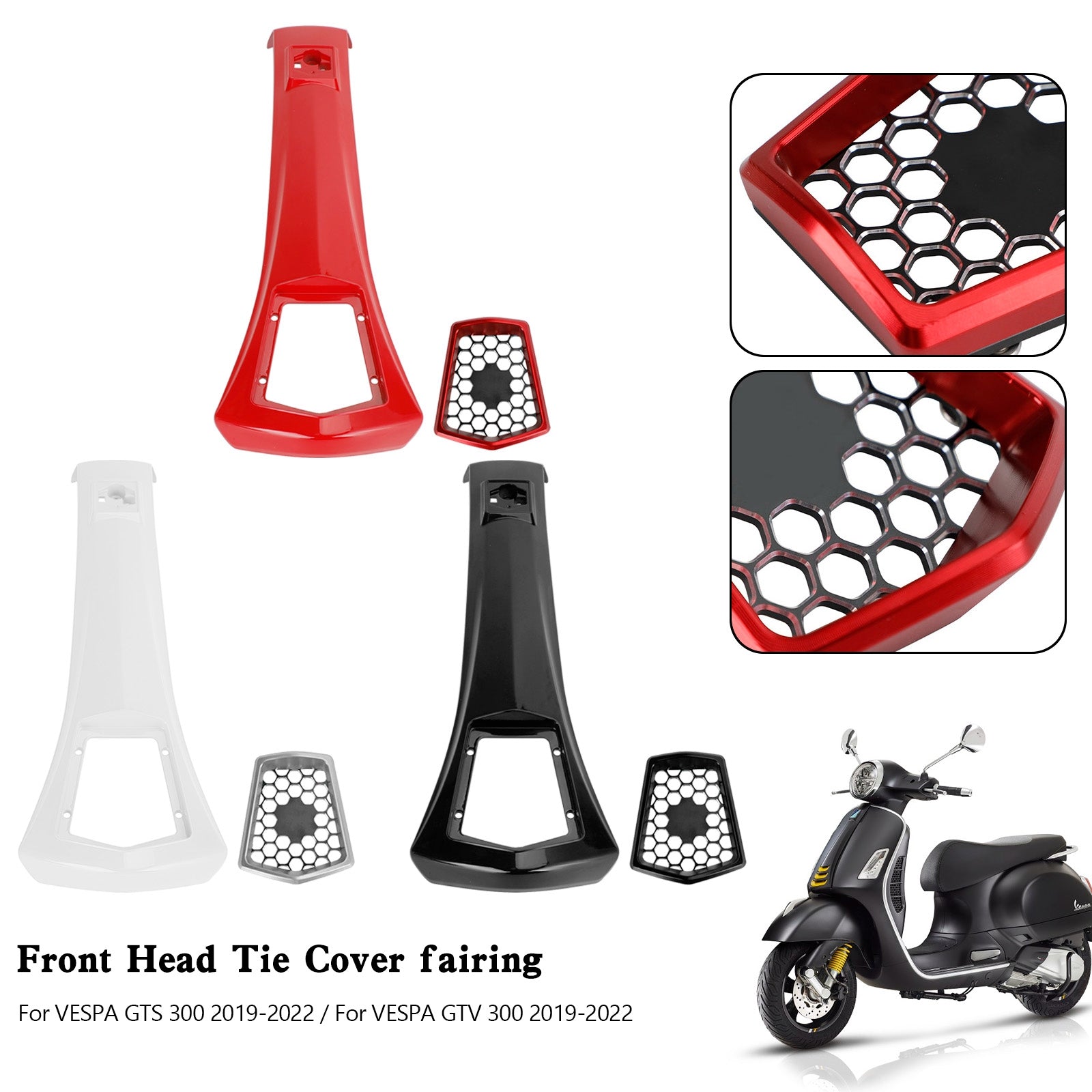 Vespa GTS 300 GTV 300 2019-2022 Cover Front Klaxon Tie