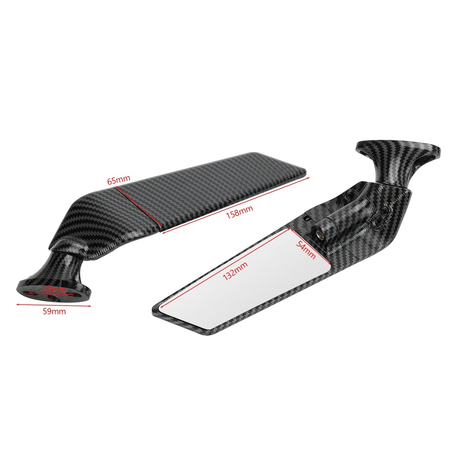 Rétroviseurs à aileron pivotant pour Honda CBR600RR 03-2012 CBR600F 11-2014