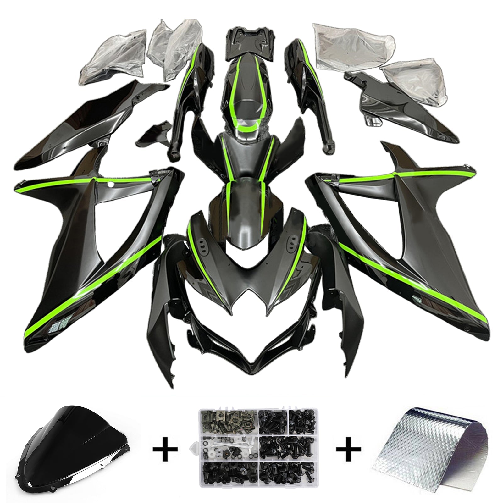 Amotopart Suzuki GSXR 600/750 2008-2010 K8 Kit Carrosserie Plastic Abs