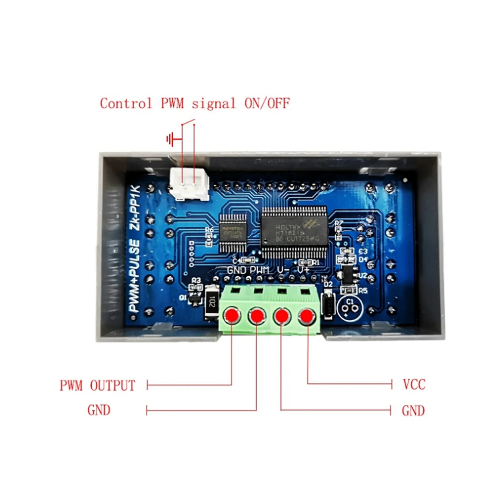 Onde carrée de cycle de service de fréquence d'impulsion de module de générateur de signal PWM réglable