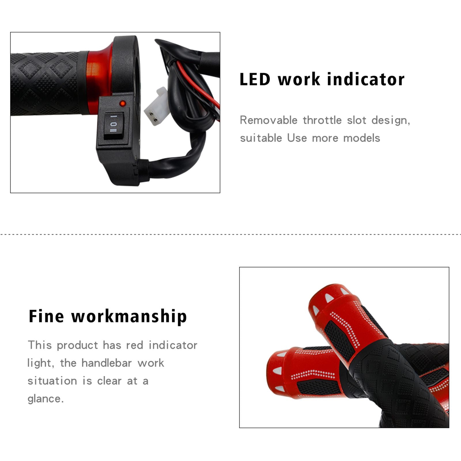 12V consegna manualmente manubrio riscaldatore caldo 22 mm universale alu per moto o generico
