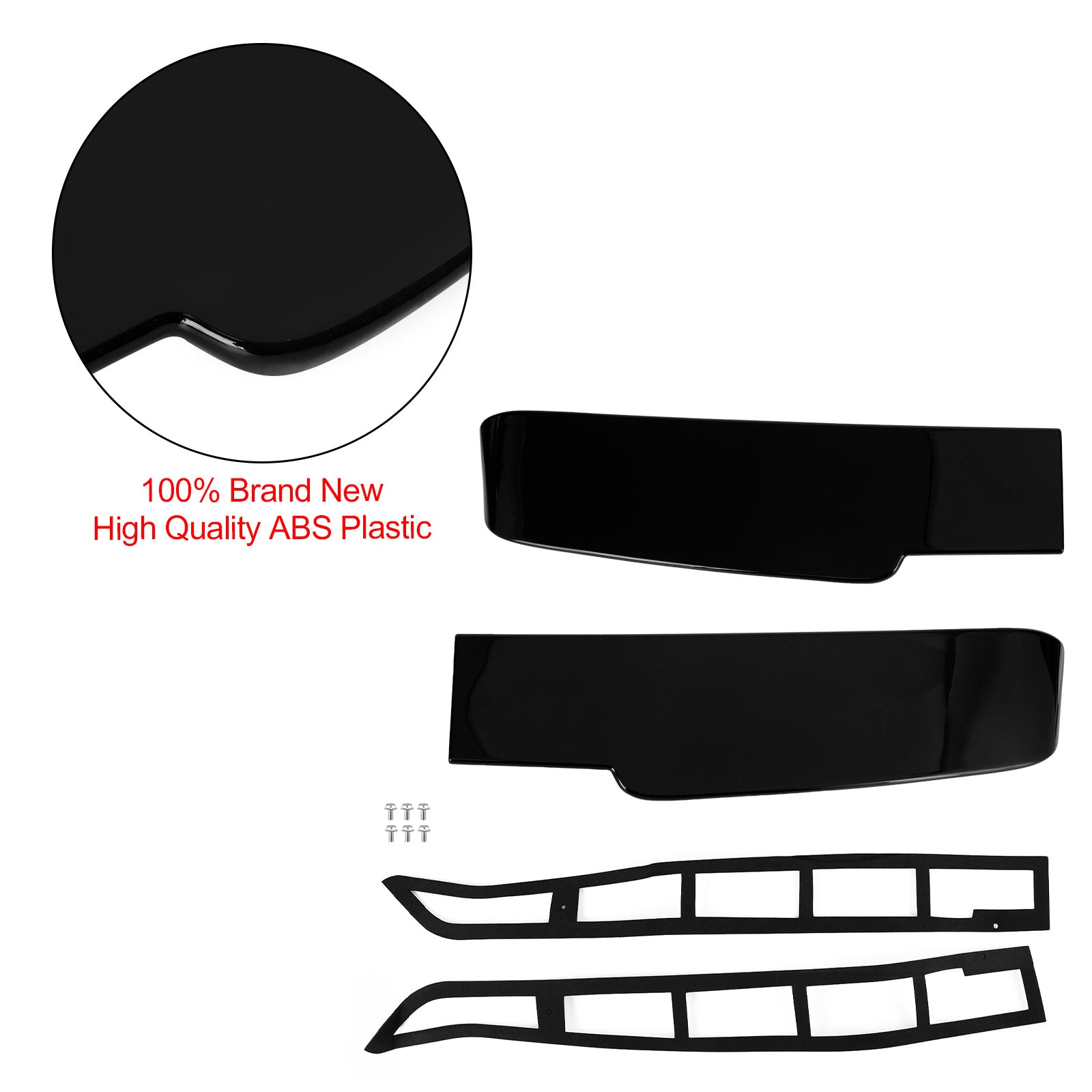 Premium zwarte schuurdeurspoiler geschikt voor VW Transporter T5 T5.1 T6 T6.1