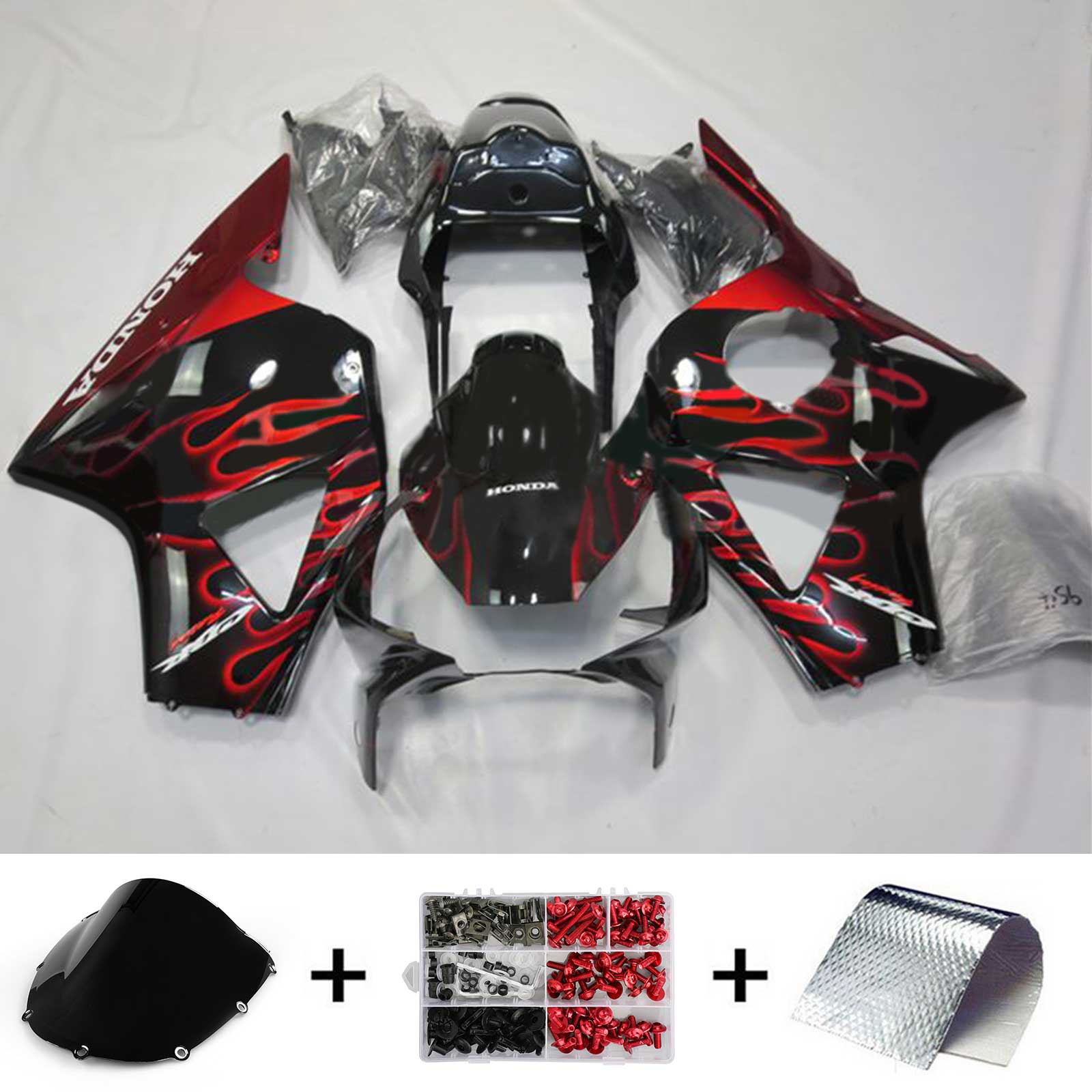 Amotopart Honda CBR954 2002-2003 Kit Plastic ABS -korotussarja