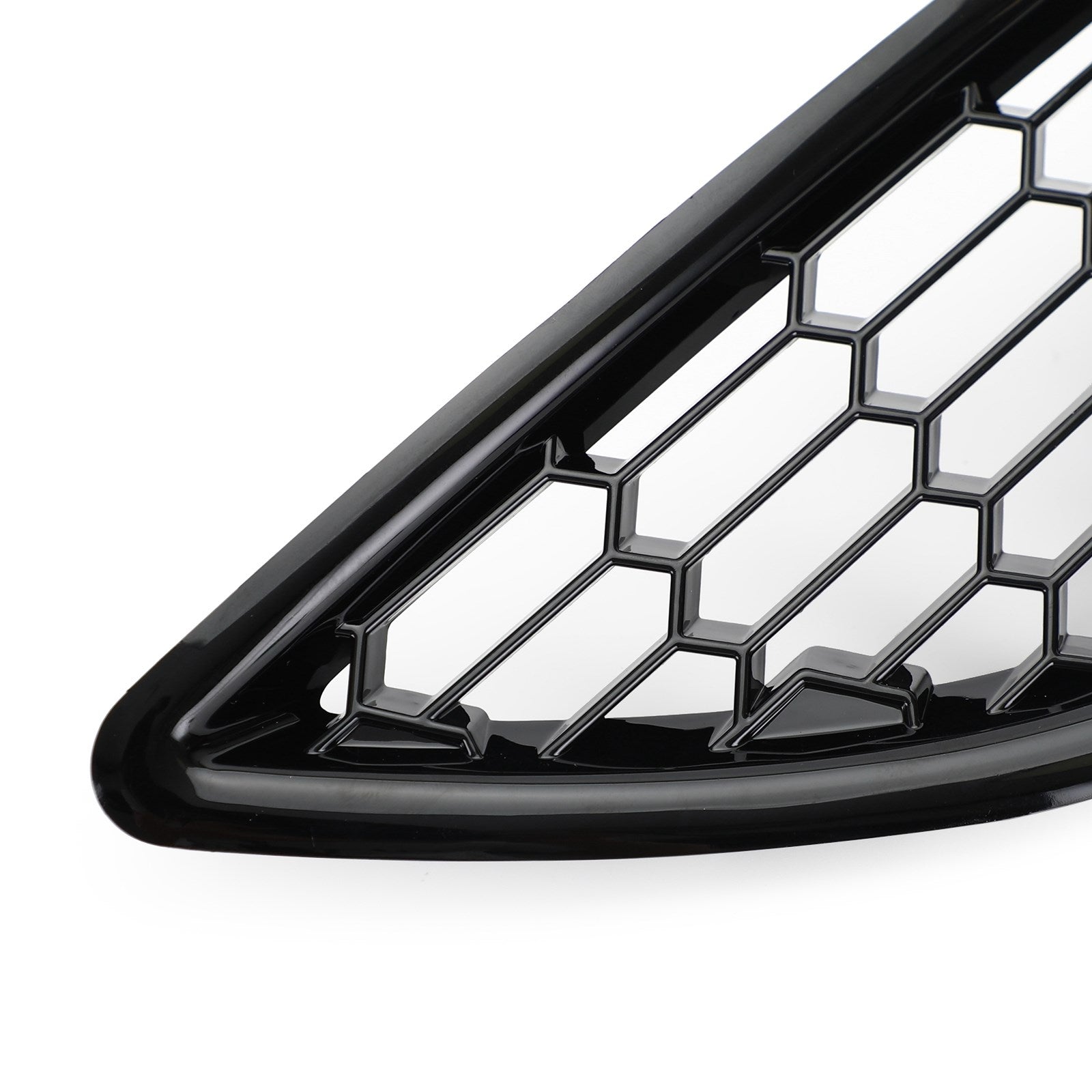 Paar glanzend zwarte grille mistlamplampafdekking voor Ford Fiesta 2013-2017 Generic