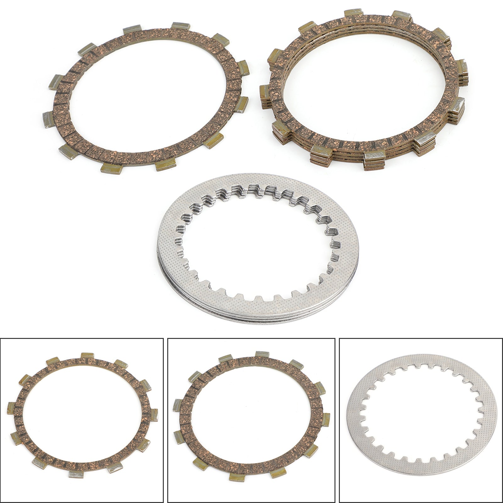 Kit Frizione e Dischi Attrito in Acciaio per Yamaha XV XVS 125 250 Virago 1997-2017 Generico