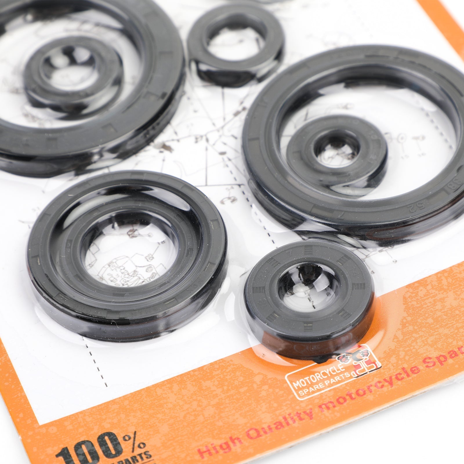 Jeu de joints d'huile moteur 10 pièces joints pour Honda CRF 450R 2007-2008 Motocross Enduro générique