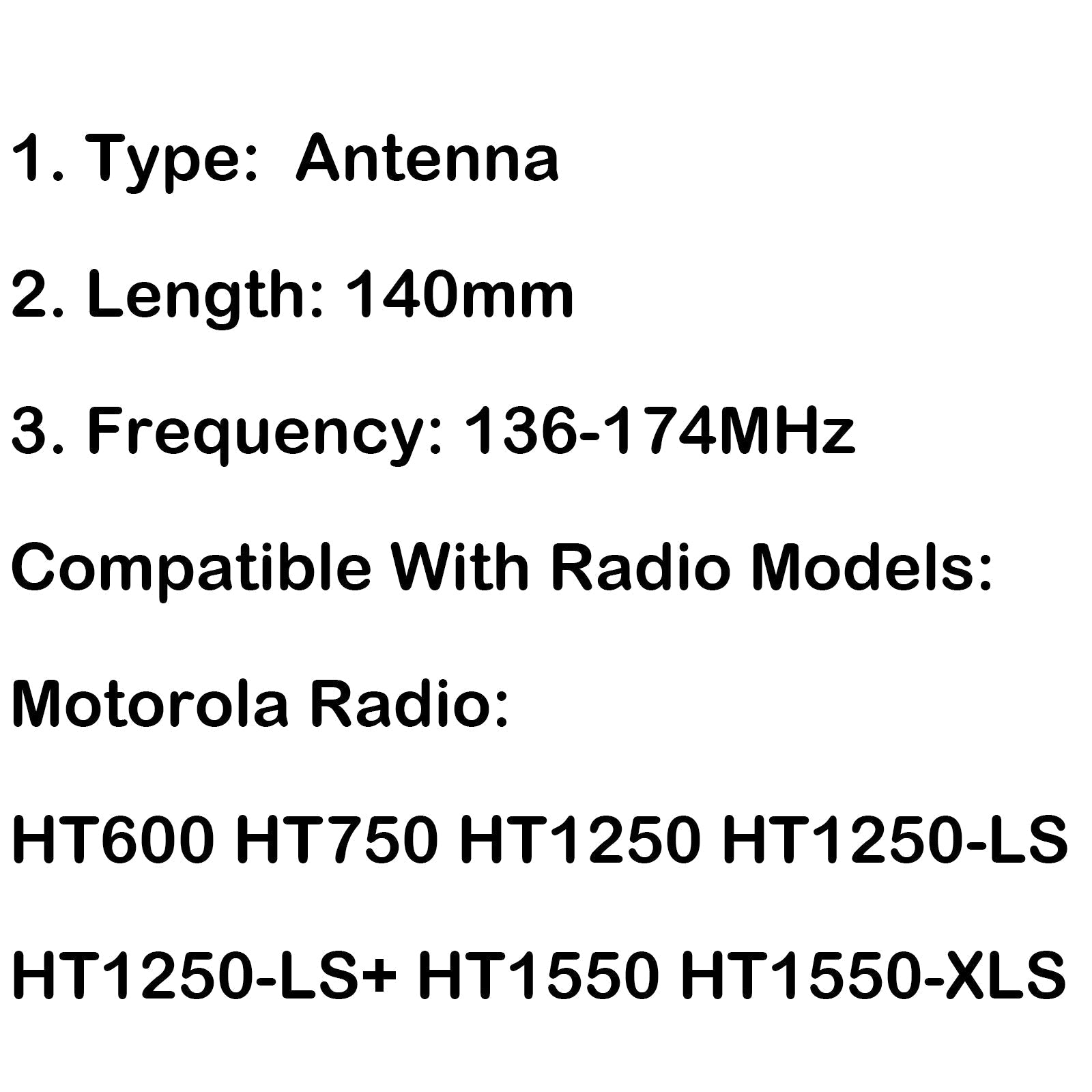 Antena VHF 5 kosov 136-174 MHz za Motorola GP68 GP340 GP380 GP328 GP88 GP140