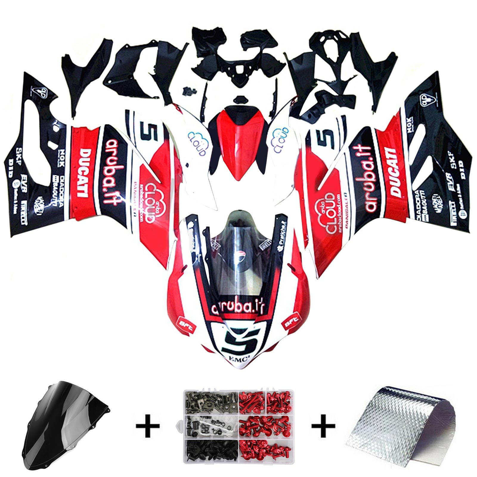 Amotopart Ducati 1299 959 2015-2020 Kit Carénage Carrosserie Plastique ABS