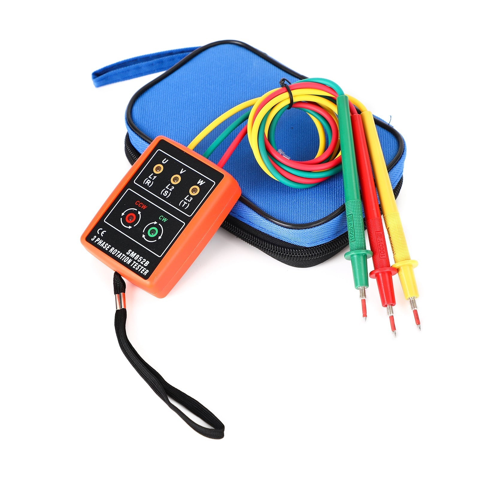 3 vaihejakson kiertotestauslaitteen ilmaisin ilmaisinmittari LED-summeri työkalusarja