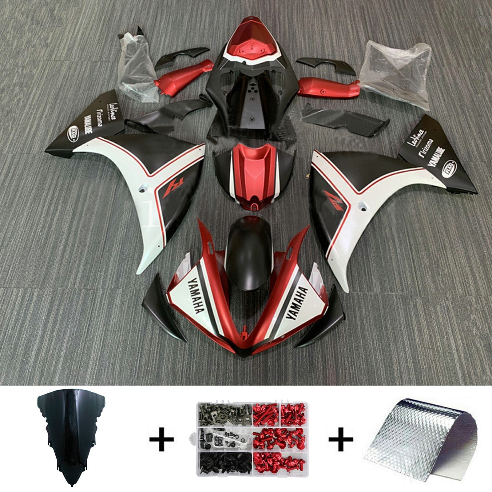 Amotopart Yamaha YZF 1000 R1 2009-2011 Kit Carénage Carrosserie Plastique ABS