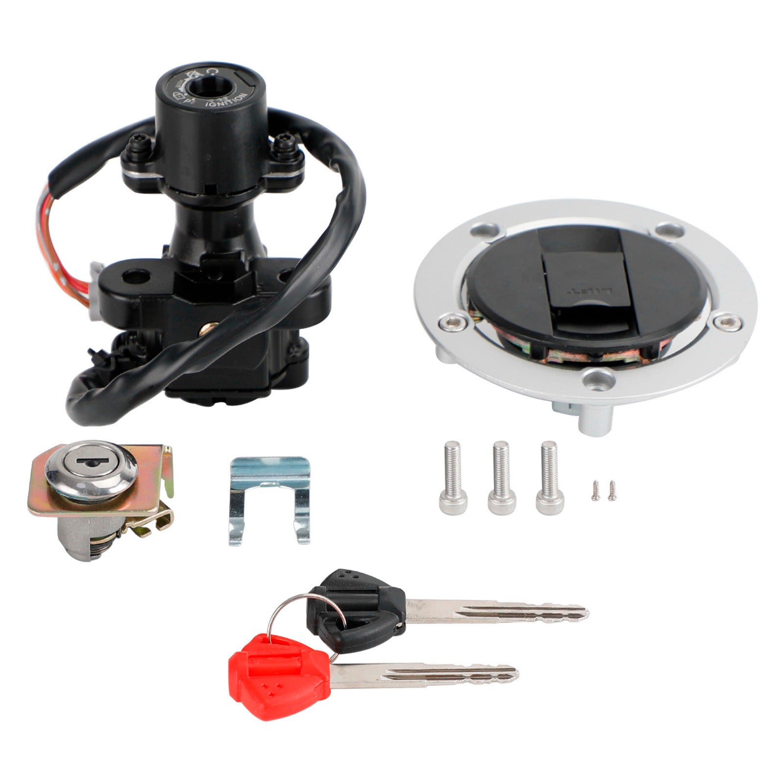 2007-2016 Suzuki GSXR GSX-R 1000 polttoainesäiliön korkki ja istuimen lukko