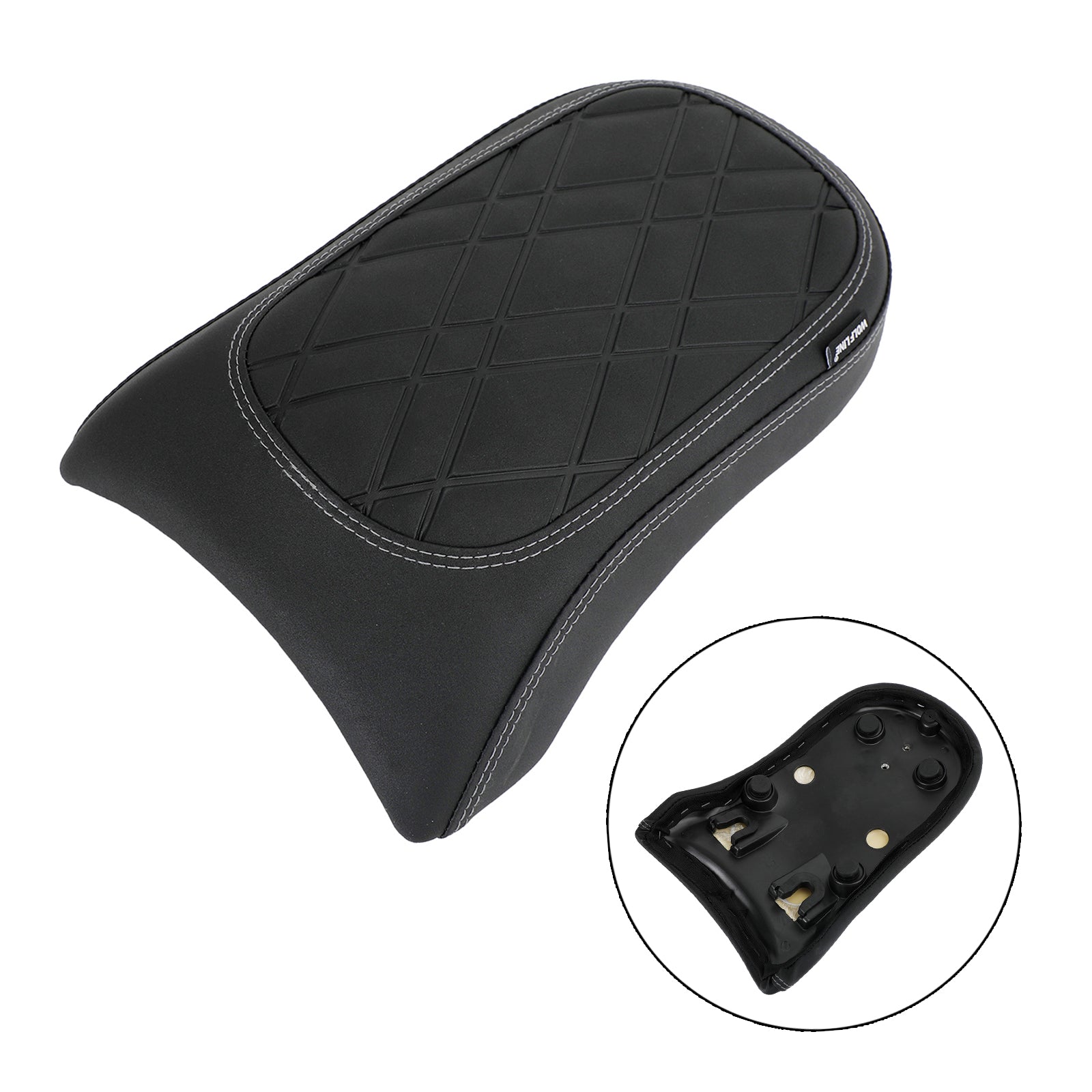 BMW R18 Bikes 2020-2022 2021 Blazinica potniškega sedeža Flat PU Black Grid