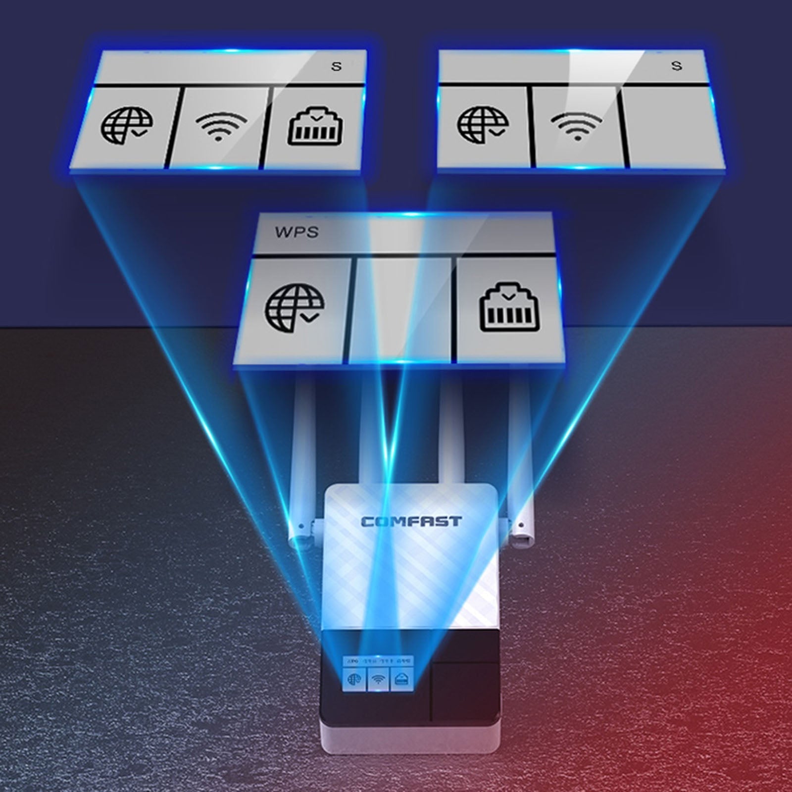 Wifi Wifi Double Band Amplificador de señal Wifi 2.4G 5G Wifi Booster 1200Mbps