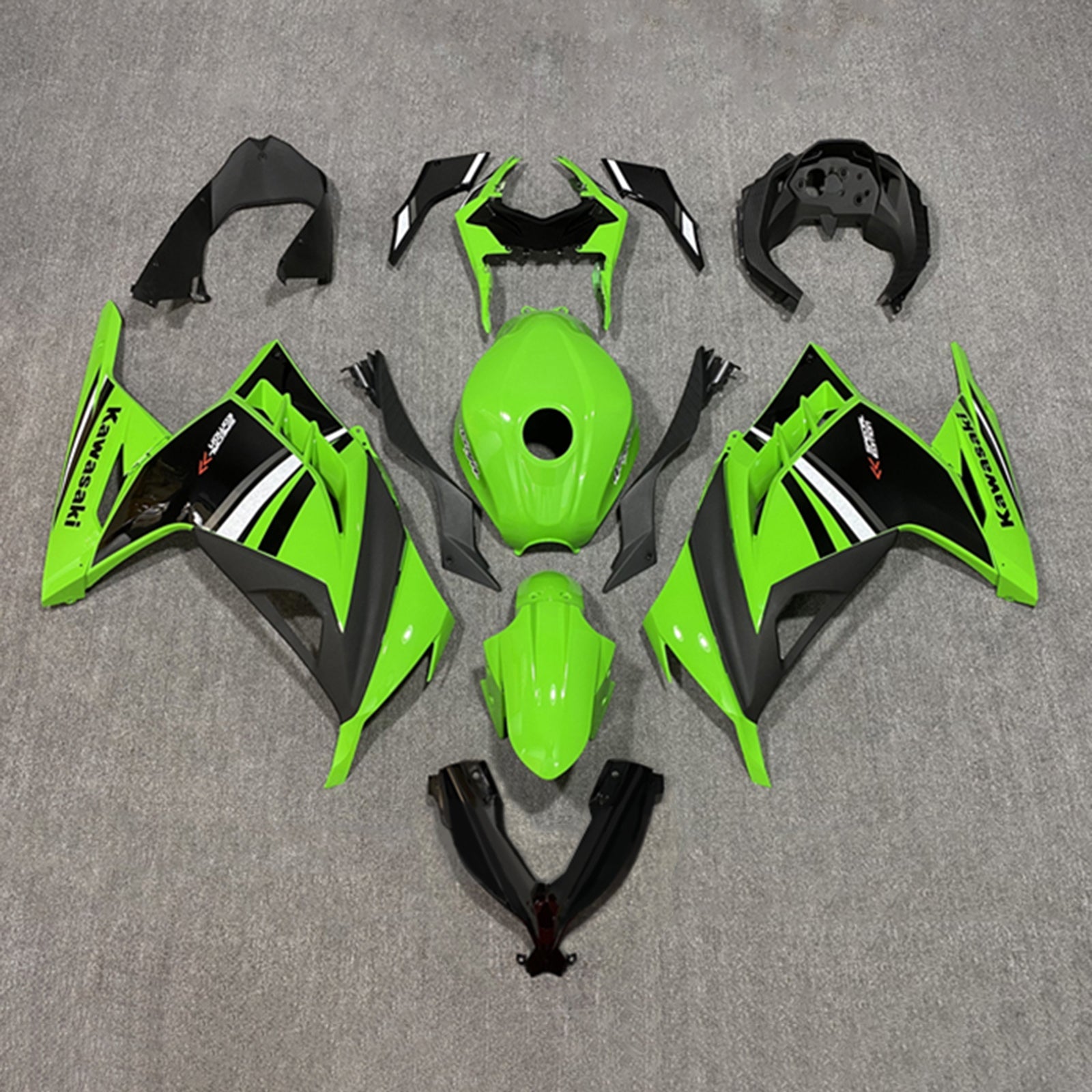 Amotopart Kawasaki EX300/Ninja 300 2013-2017 Kit Fairness Corrier Plastic Abs