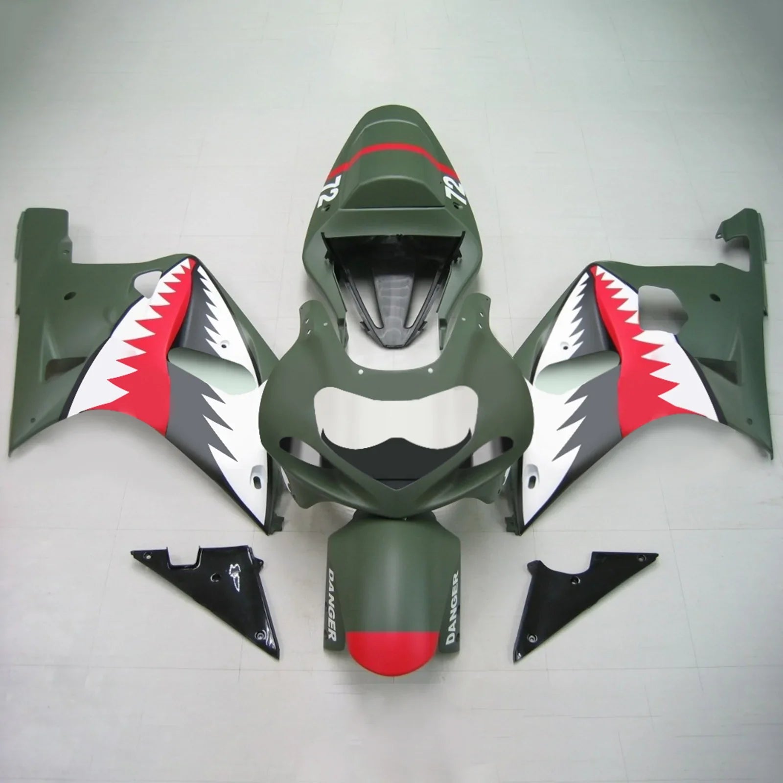 Amotopart Suzuki GSXR750 2001-2003 Kit de carenado de carrocería de plástico ABS