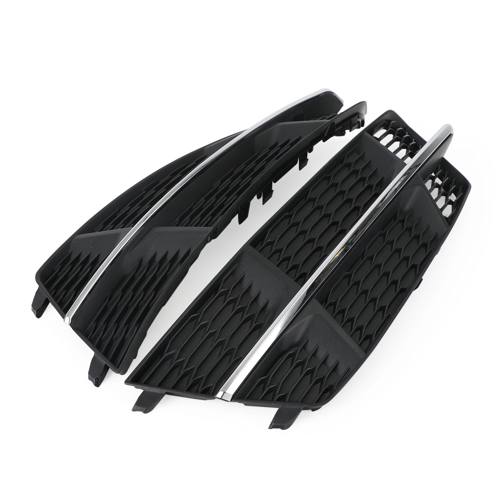 Voorbumper onderste grille grill voor Audi A6 C7 S-lijn 2016-2018 zwart chroom