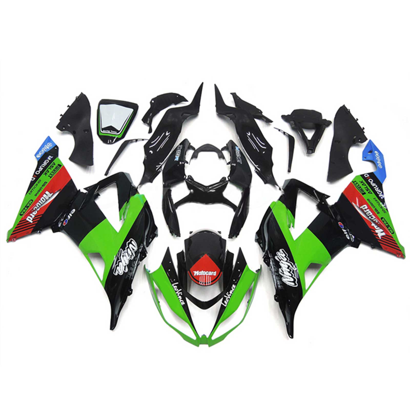 Amotopart Kawasaki ZX6R 636 2013-2018 ABS kunststof carrosseriekuipset