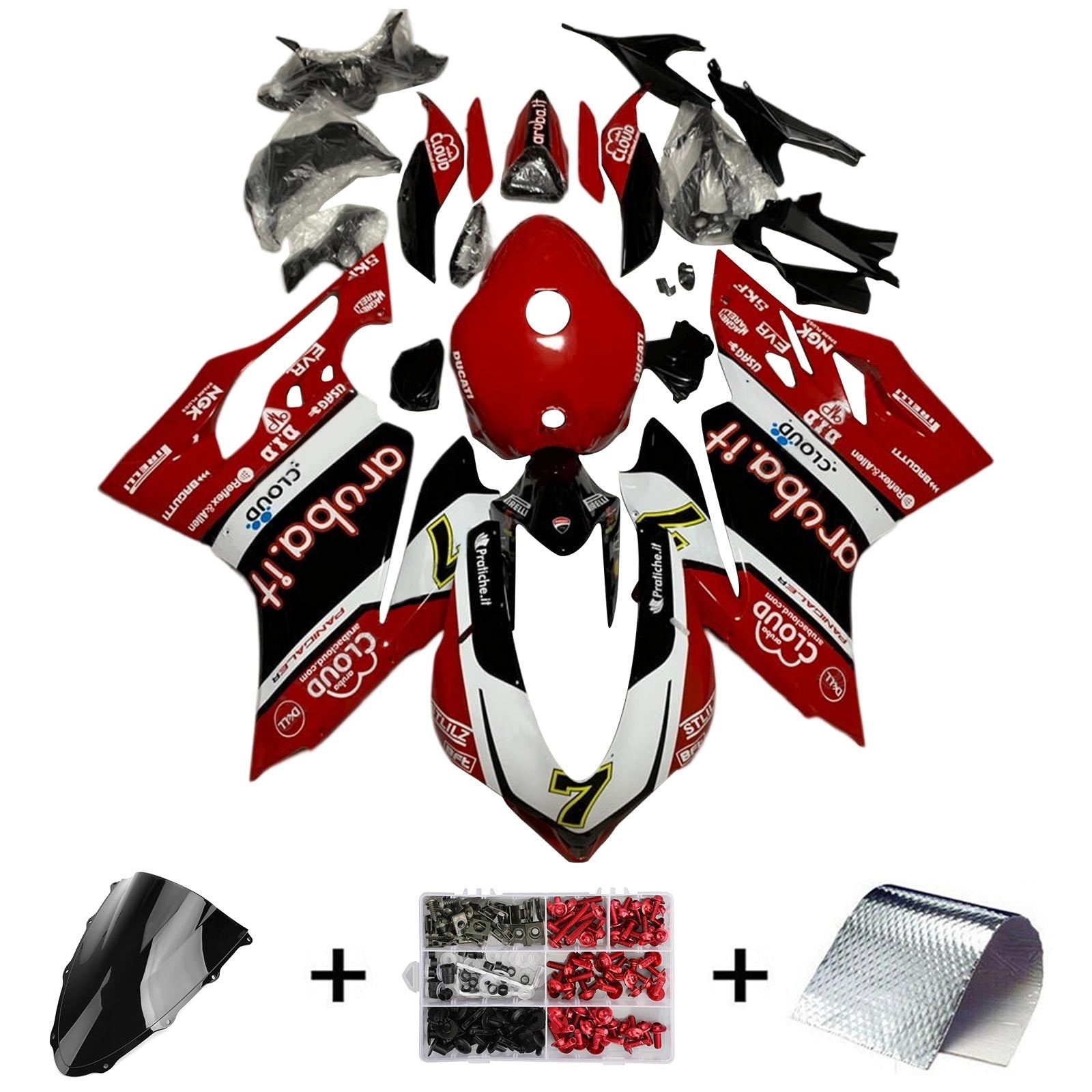 Amotopart Ducati 1299 959 2015-2020 Kit Carénage Carrosserie Plastique ABS