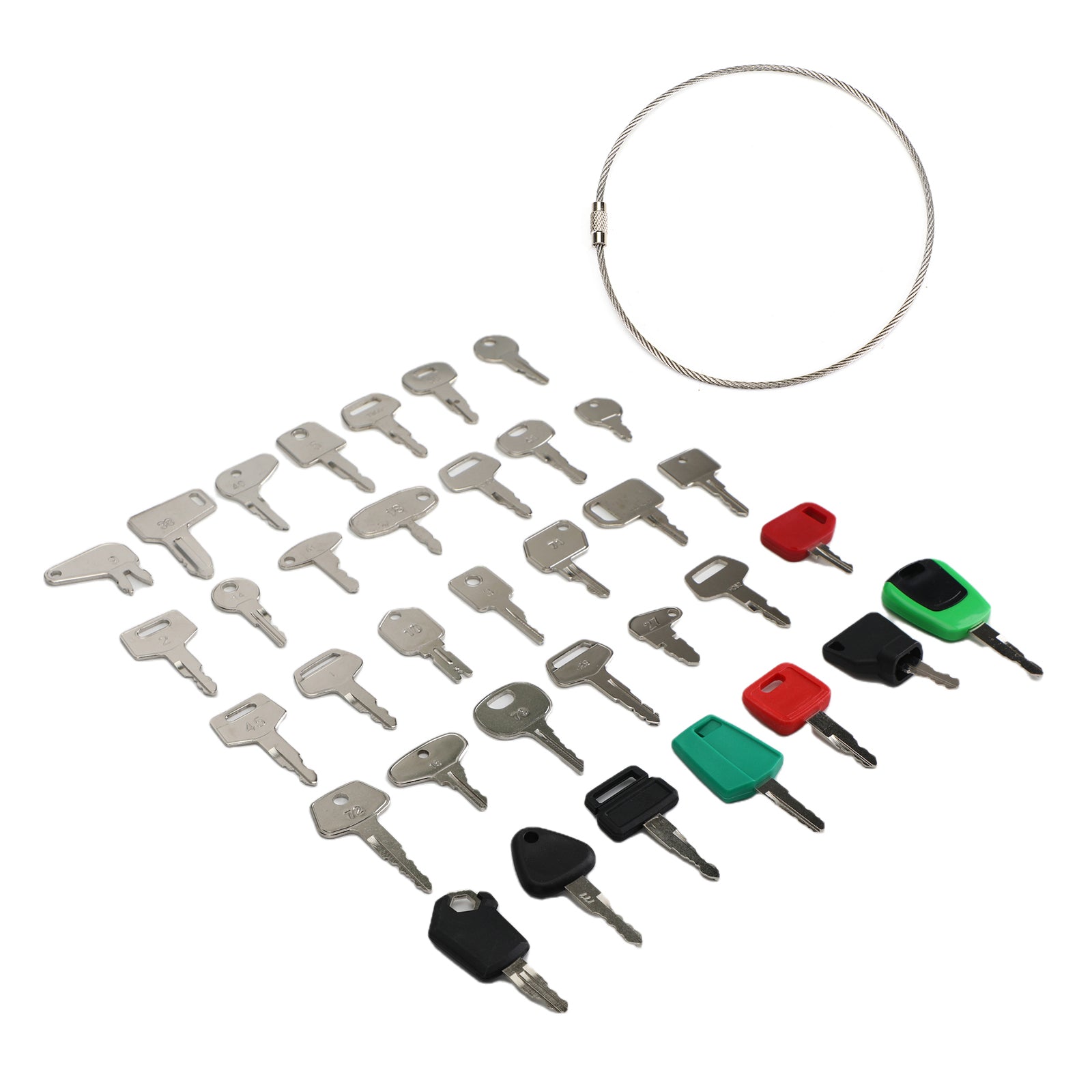 35-delige contactsleutelset voor zware bouwmachines voor Cat Case JD Komatsu