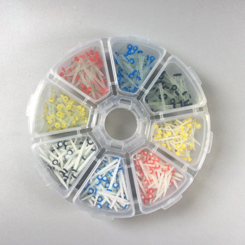 200 piezas de poste de fibra de cuarzo de vidrio Dental para restauración de dientes 1,0 1,2 1,4 1,6mm