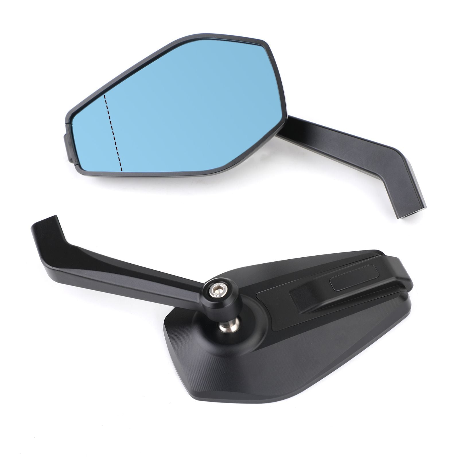 Universele motorfiets achteruitkijkspiegel CNC ALU 8 mm 10 mm voor generieke Custom Chopper Cruiser