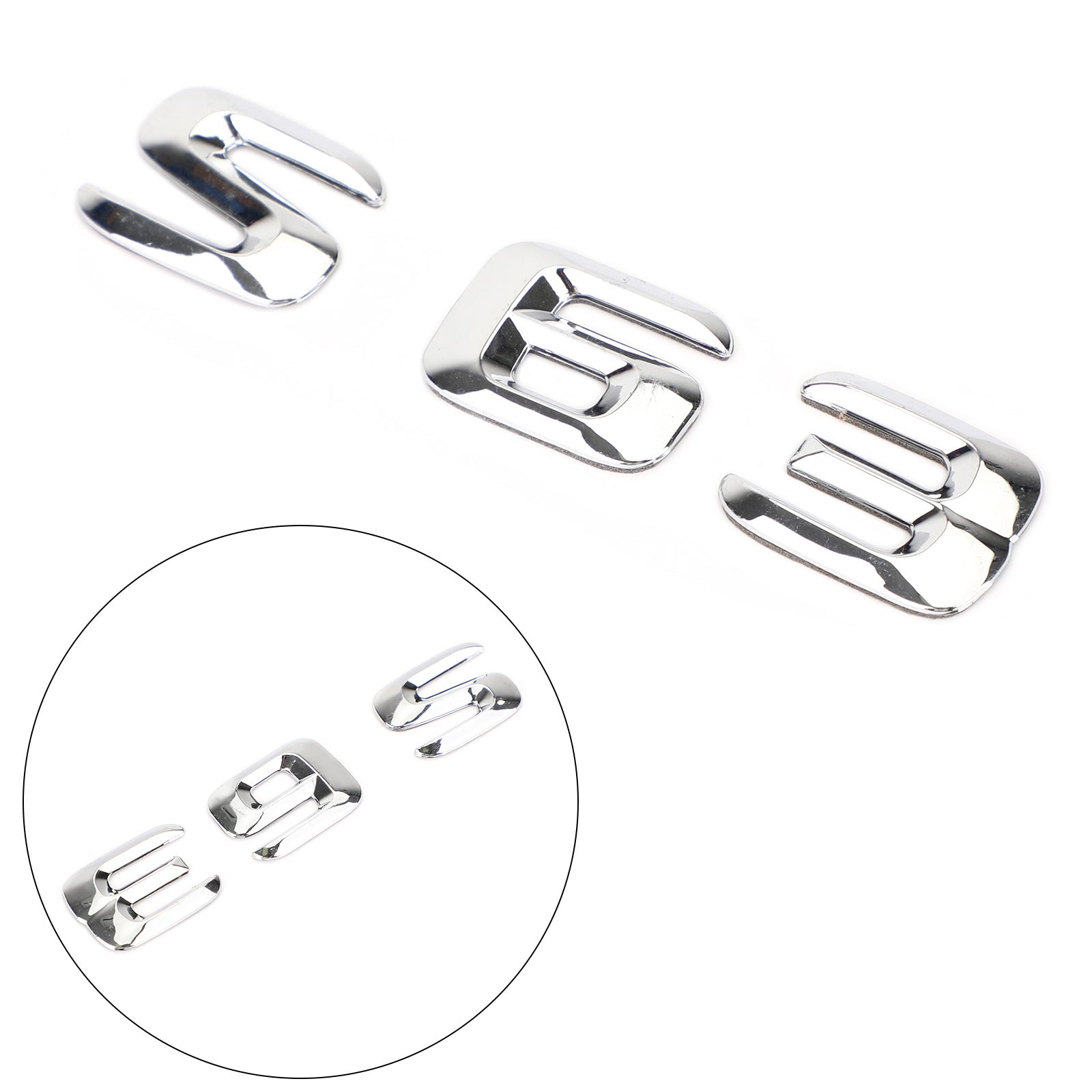 Emblemat na bagażniku tylnym tabliczka znamionowa naklejka litery numery dla Mercedes S63 Chrome Generic