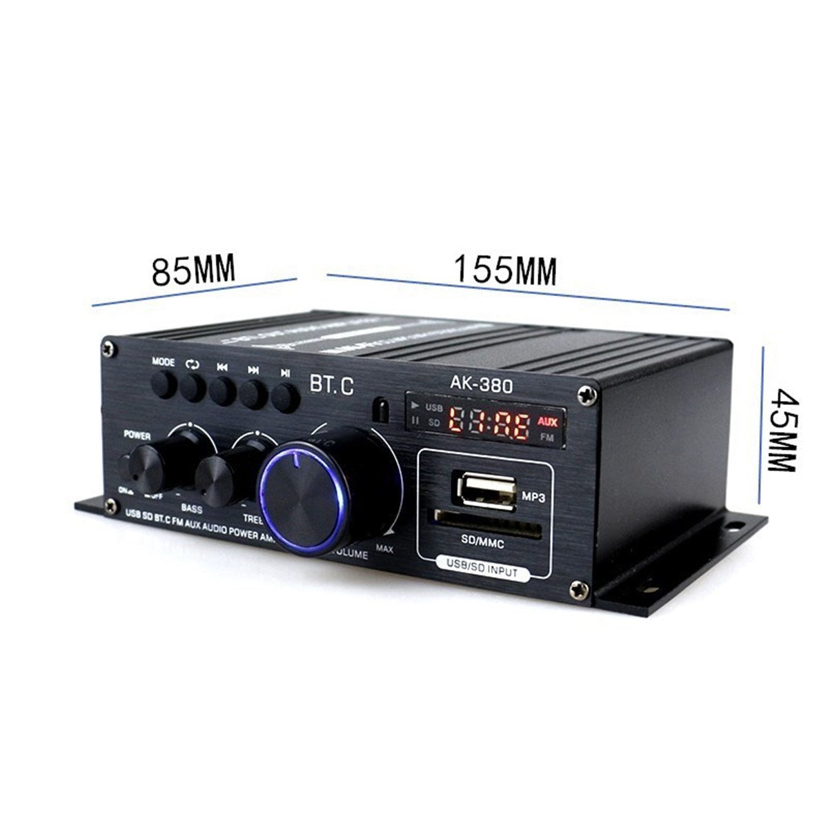 Bluetooth 2.0CH 400W Hi-Fi Auto Stereo 12V MP3 Samochodowy wzmacniacz audio Wzmacniacz radiowy