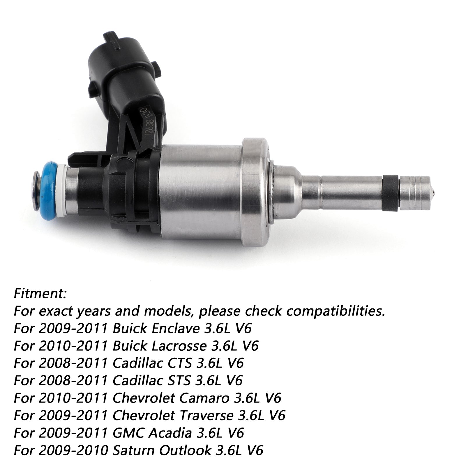 1X injektorje goriva za GM Chevrolet Camaro prečka GMC Acadia CTS 3.6L 12638530 generic