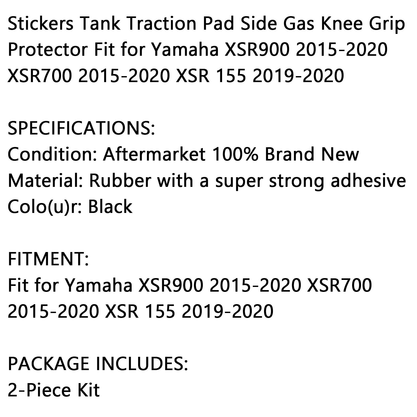 Para bocznych osłon zbiornika do Yamaha Xsr900/700 15-20 Xsr155 19-20 rodzajowych