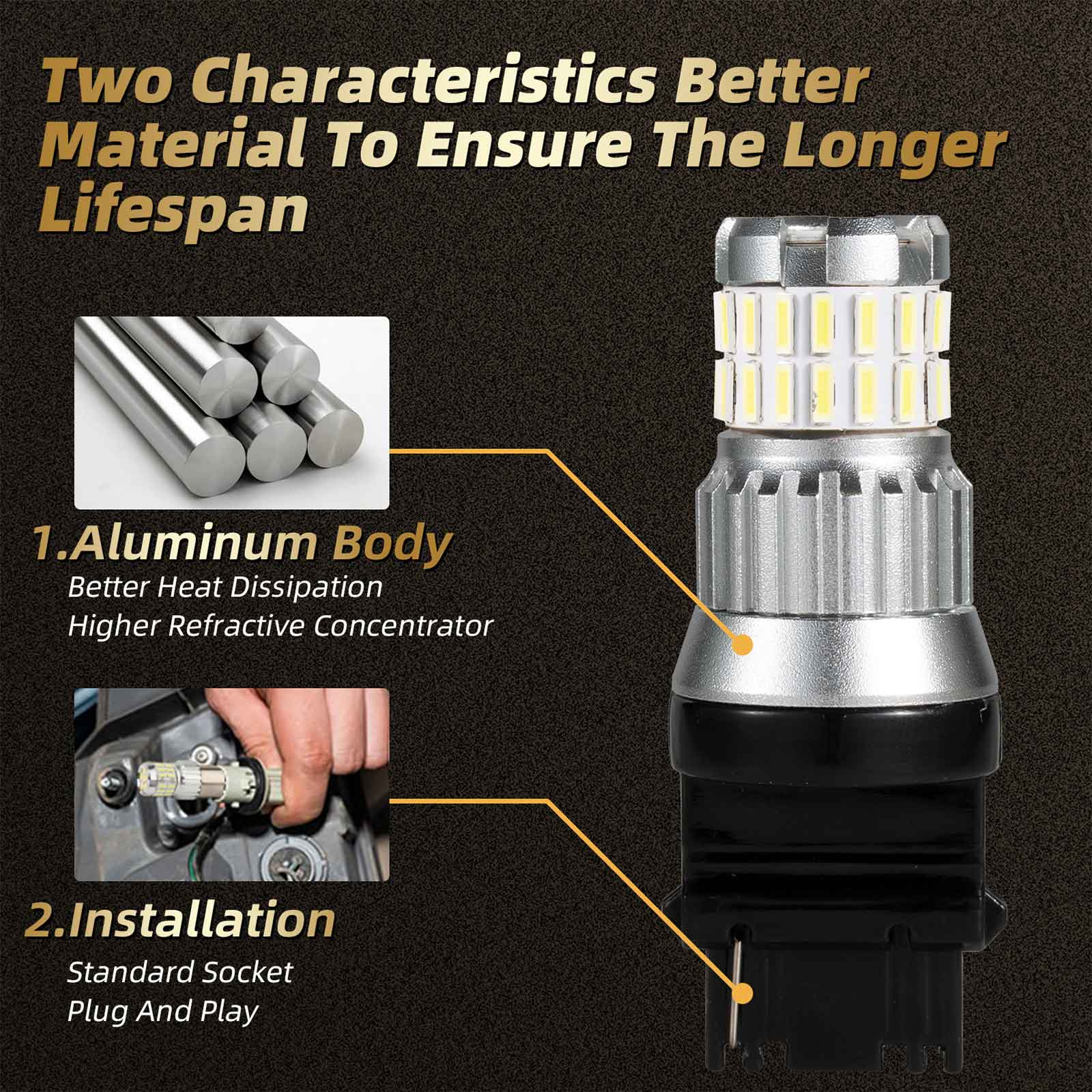 2x 1200lm a LED Canbus LED Diurne LED BIRT Generico bianco