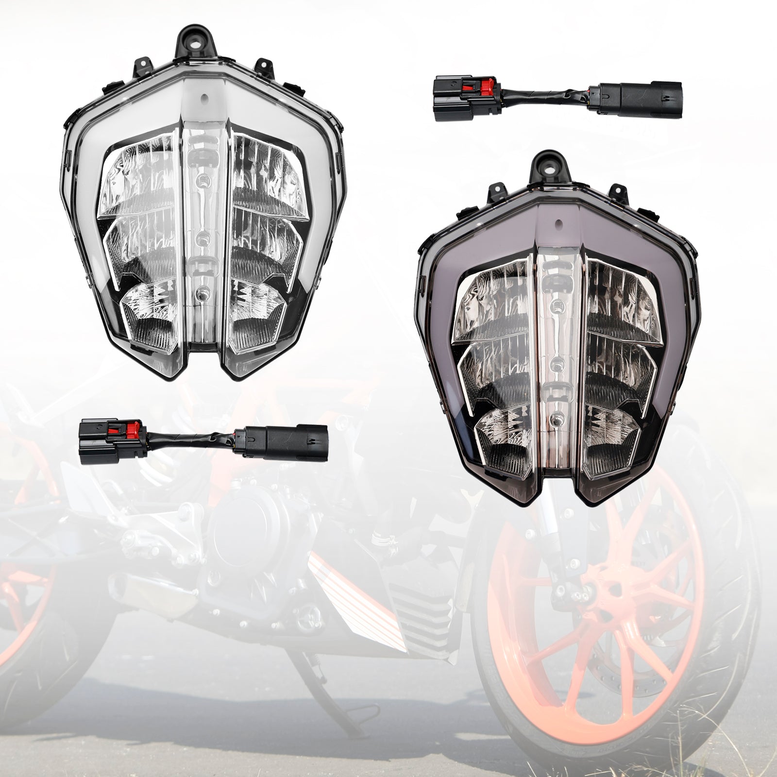KTM Duke 390 2018-2019 Ajovalojen lippulaiva suojavartijagrilli LED-muovi