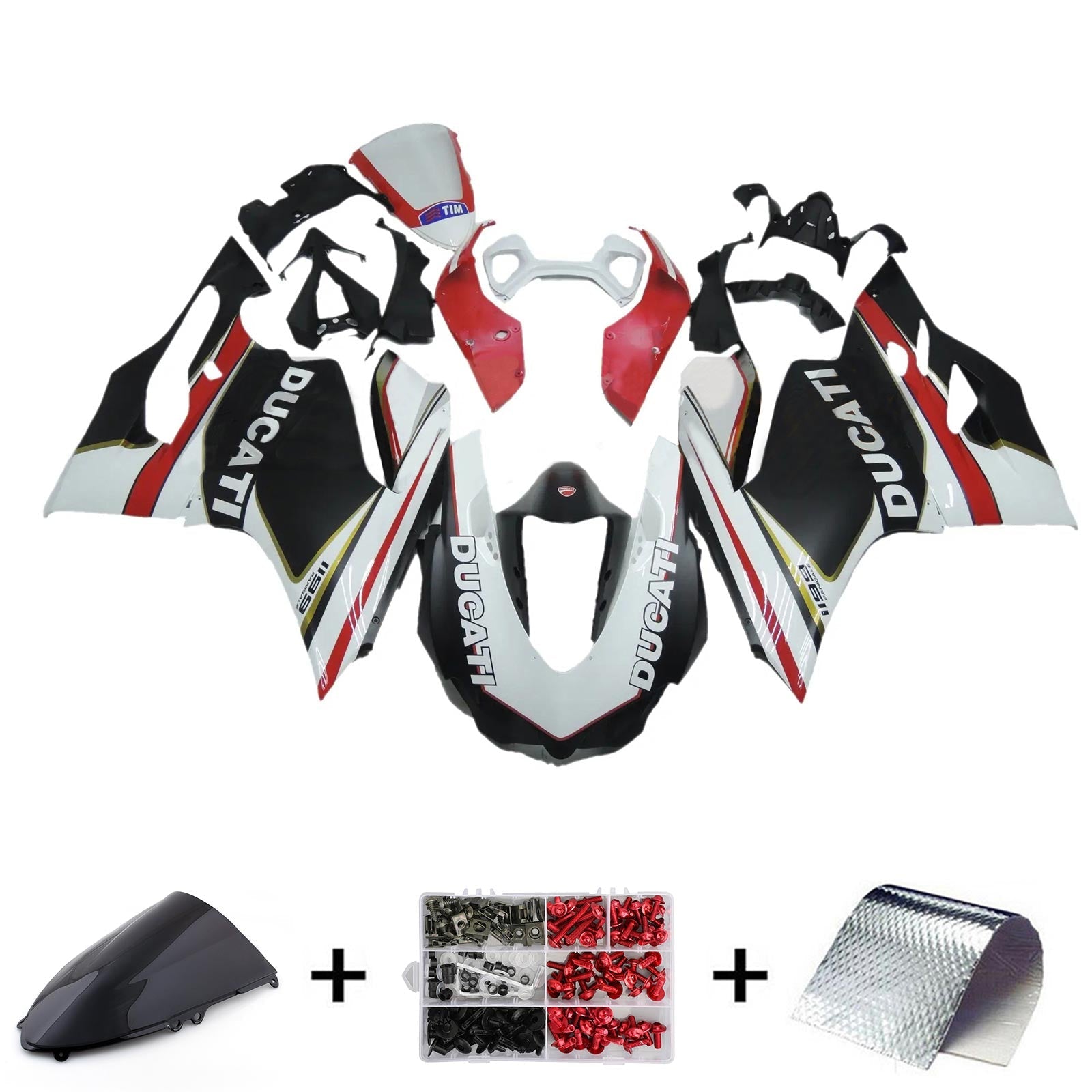 Amotopart Ducati 1199 899 2012-2015 Kit Carénage Carrosserie Plastique ABS