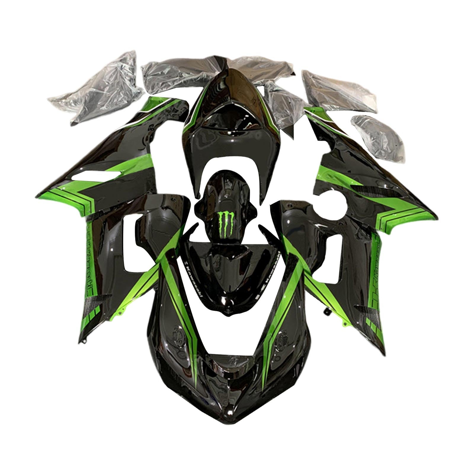 Amotopart Kawasaki ZX6R 636 2005-2006 Kit Carrosserie Plastic ABS