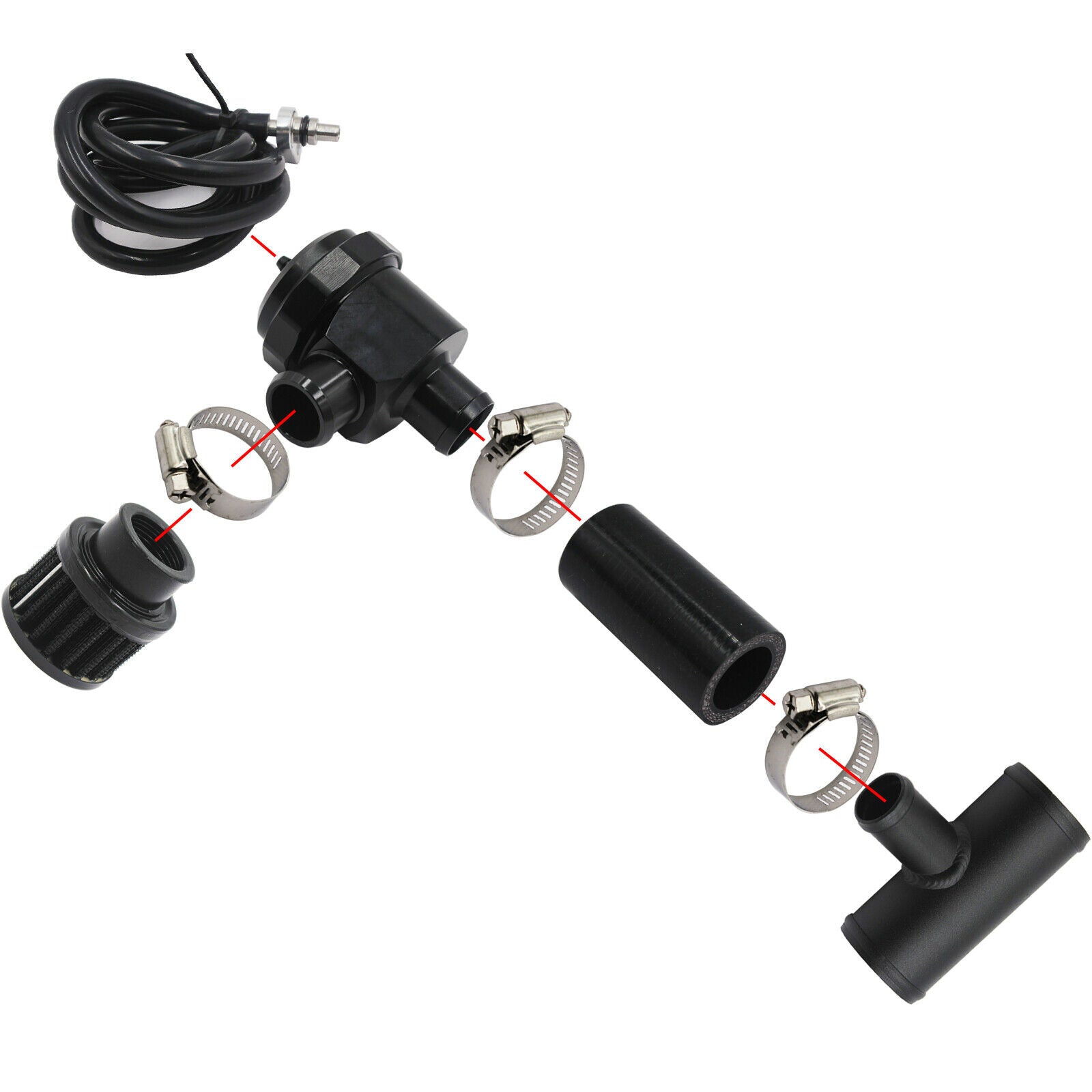 Zestaw zaworu wydmuchowego i zacisków dla Can Am Maverick Turbo X3 BOV 120HP 2017-2022 Generic