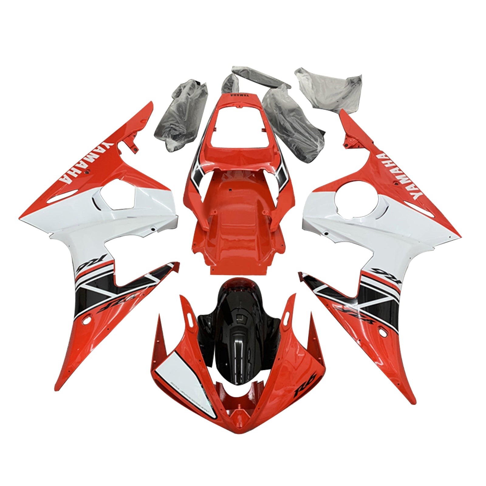 Amotopart Kit Carénage Yamaha YZF-R6 2005 Carrosserie