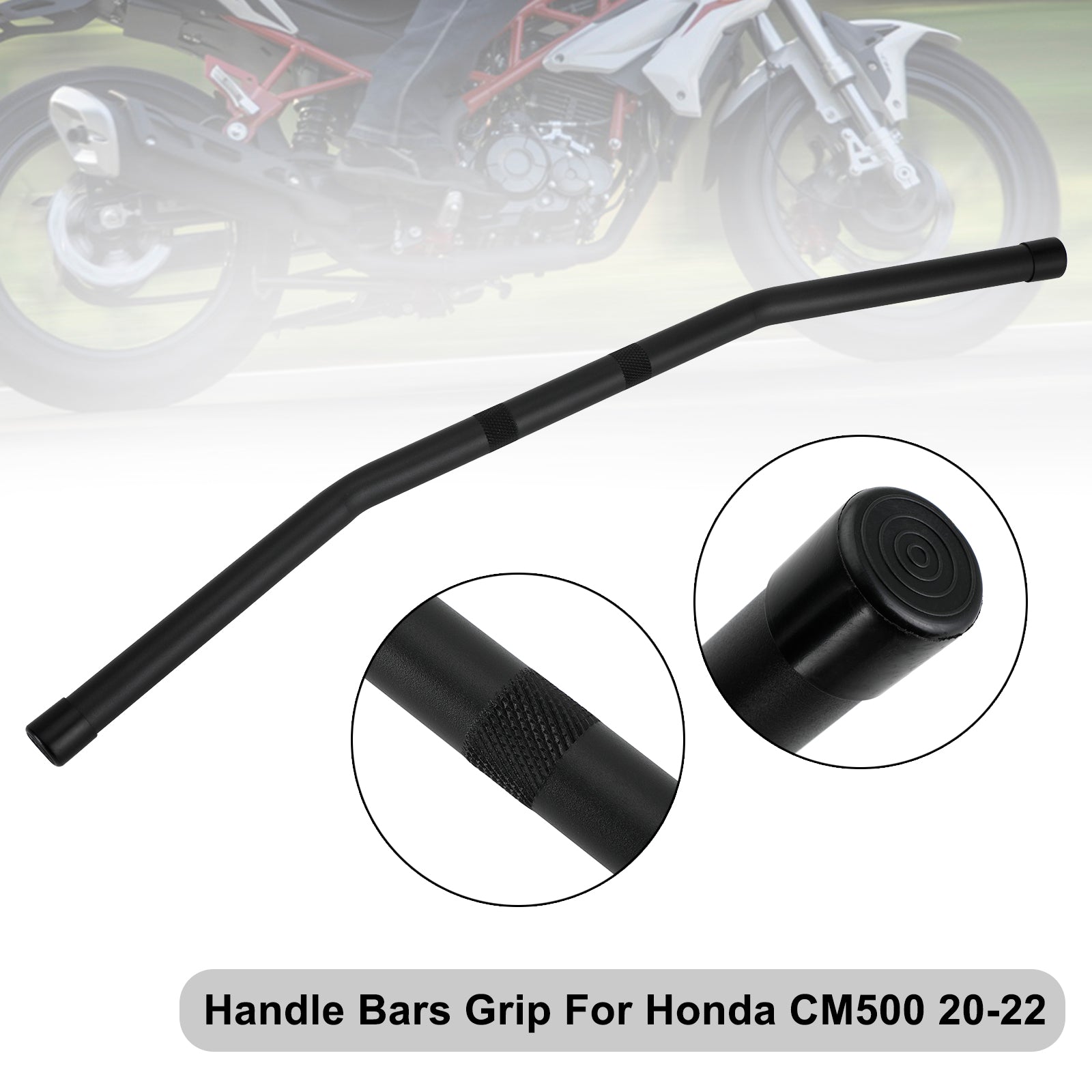 Honda Cm500 2017-2022 Uniwersalna kierownica motocyklowa 7/8" 22 mm, czarna