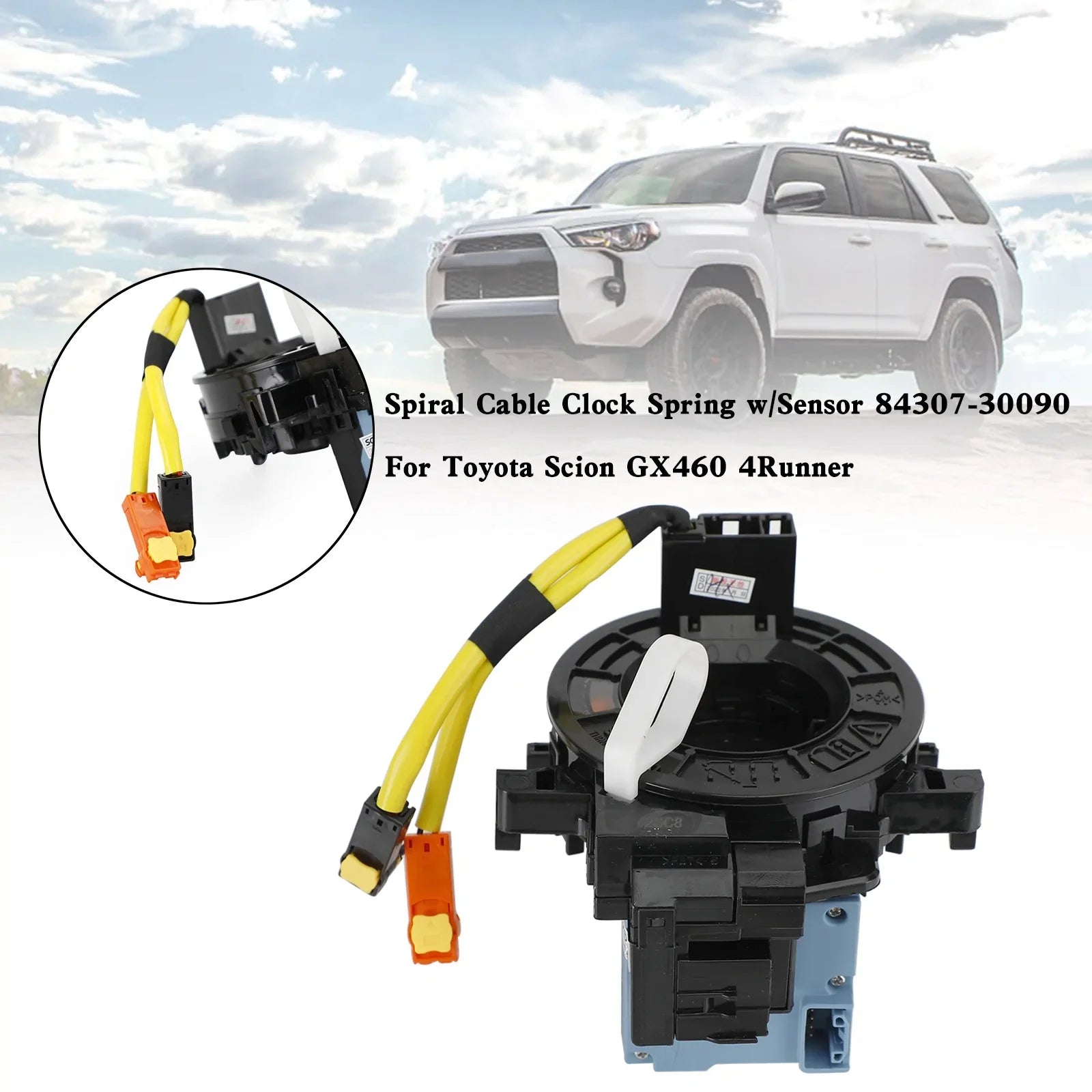 2010-2016 TOYOTA 4RUNNER / LEXUS GX460 Ressort d'horloge de câble en spirale avec capteur 84307-30090