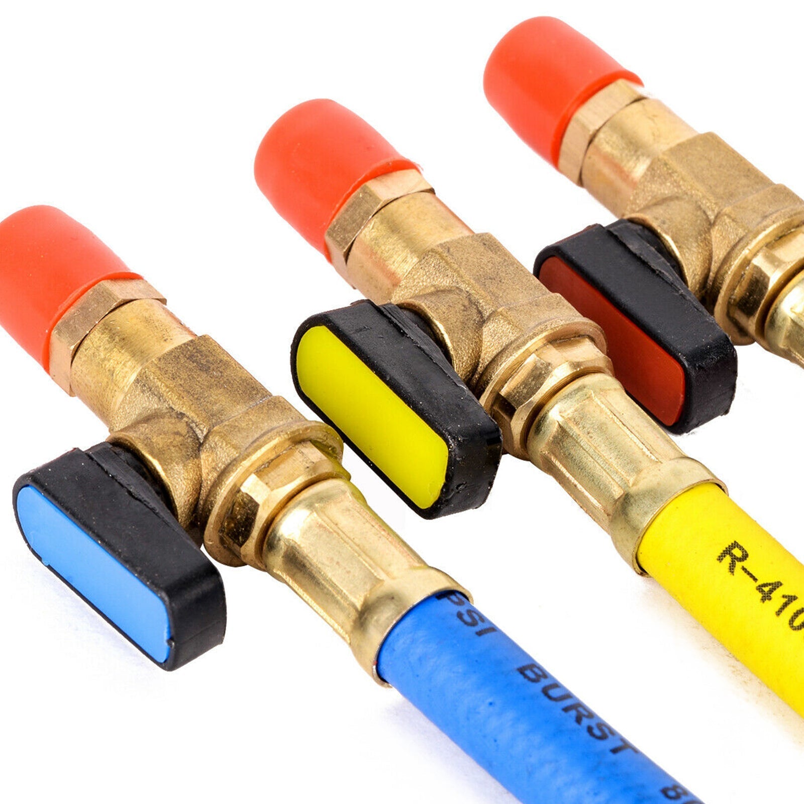 3x tuyaux de charge de réfrigération A/C de jauge de collecteur pour R134a R410a