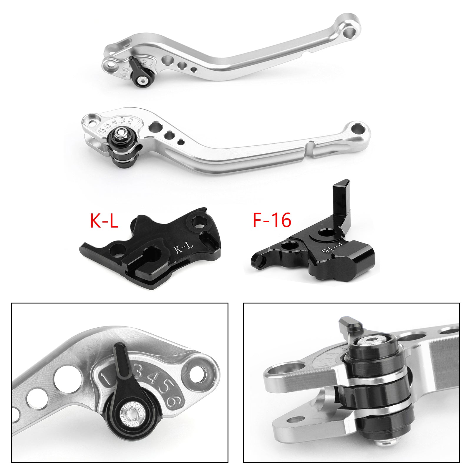 Zavorna ročica dolge sklopke za KTM 390 2019 Silver Generic