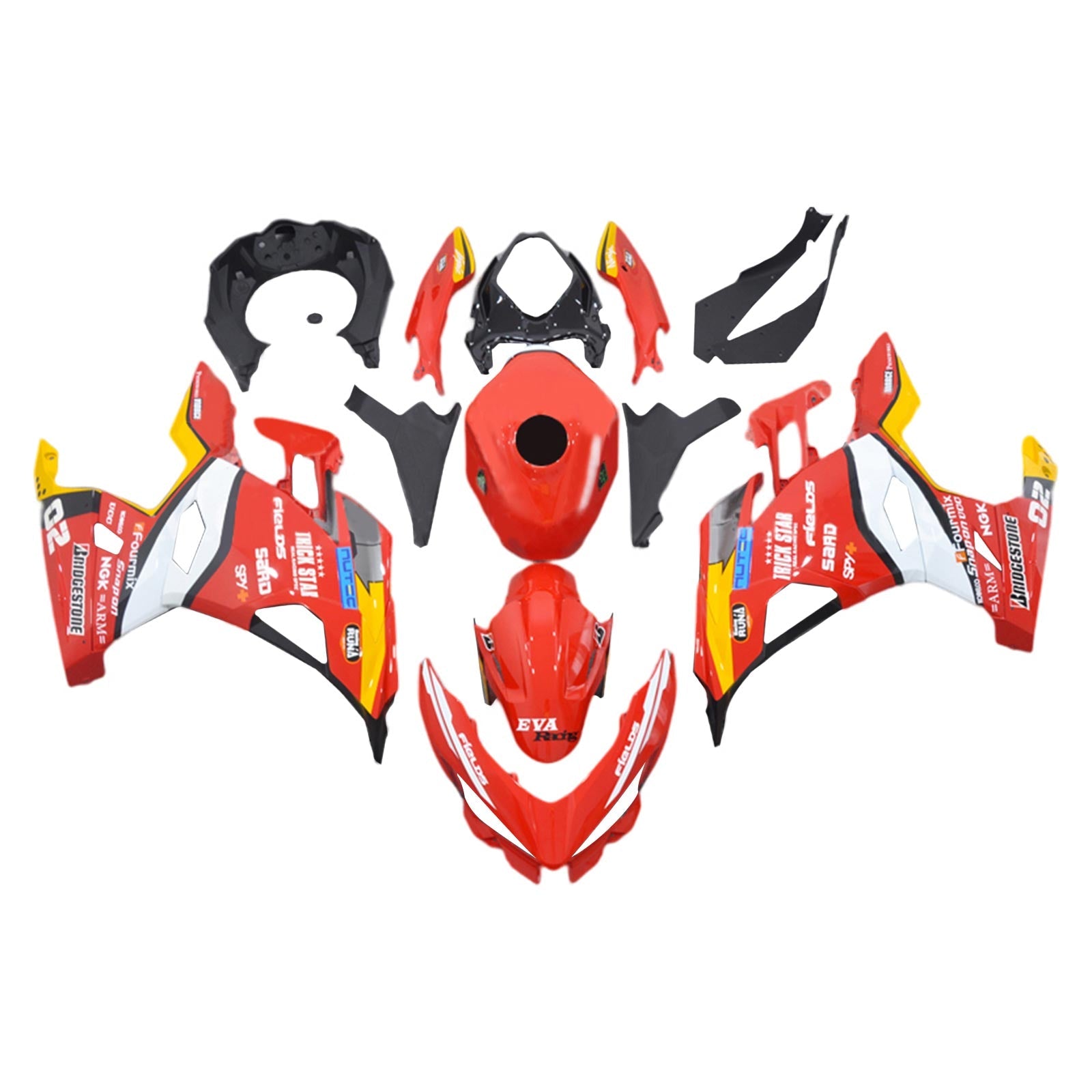 Amotopart kawasaki ex400 ninja400 2018-2023 komplet poštenosti corrier plastični abs