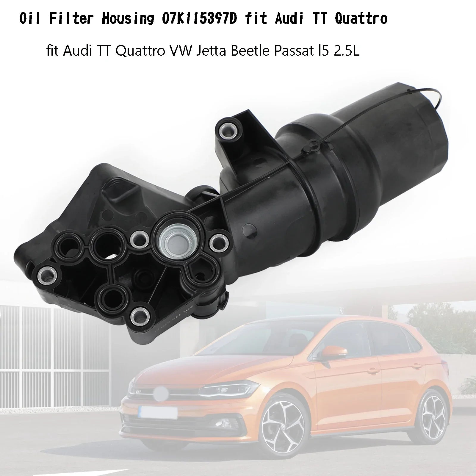 Carcasa del filtro de aceite 07K115397D para Audi TT Quattro VW Jetta Beetle Passat l5 2.5L genérico