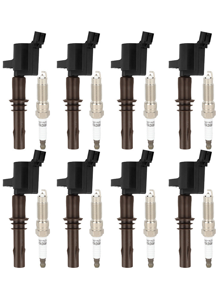 2008-2010 F-250 Super Duty V8 5.4L 8 pièces Bobines d'allumage + Bougies DG521 SP509 Fedex Express